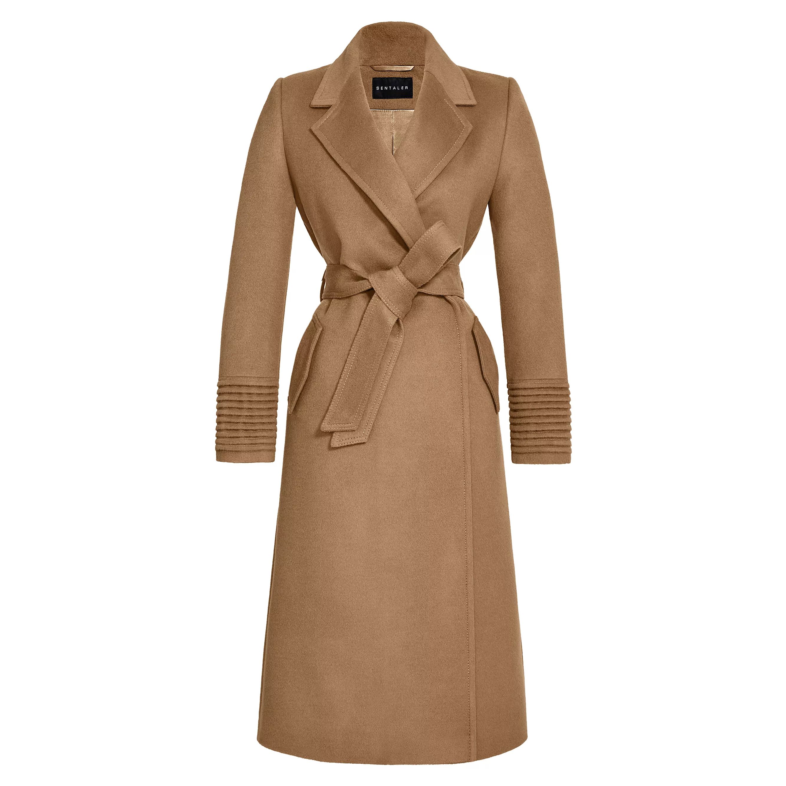 Camel Coat Coat Tie Belt Emersyn Tie Front Coat Camel Petal Pup