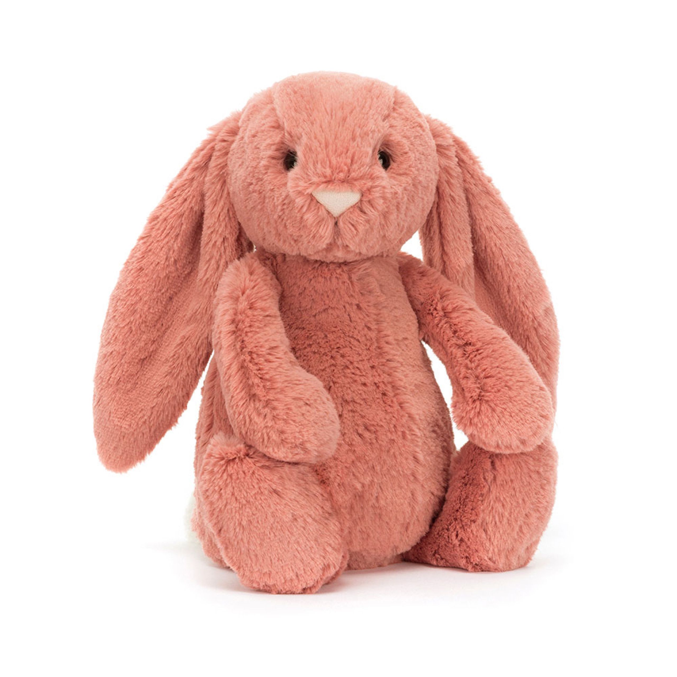 'a pink stuffed animal rabbit'