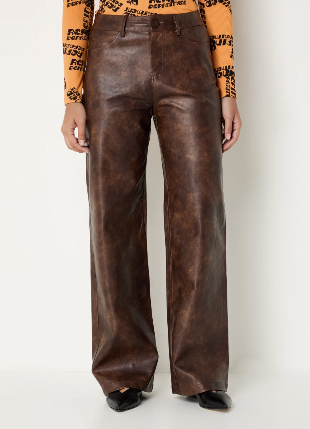 MDM Vintage leren vest van echt rundleer, XXL