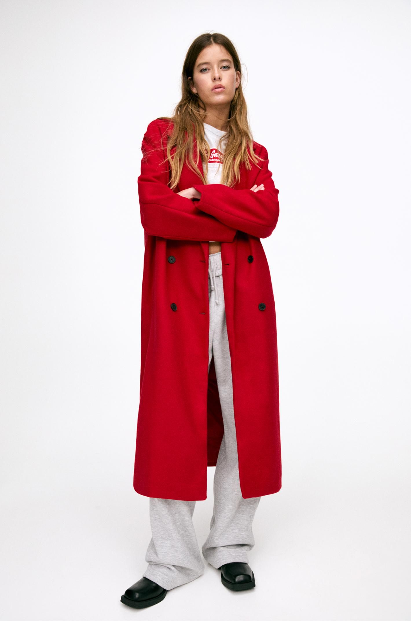 Abrigo Rojo Abrigos Stradivarius Rebajas 2021 Abrigo Rojo PaÃ±o