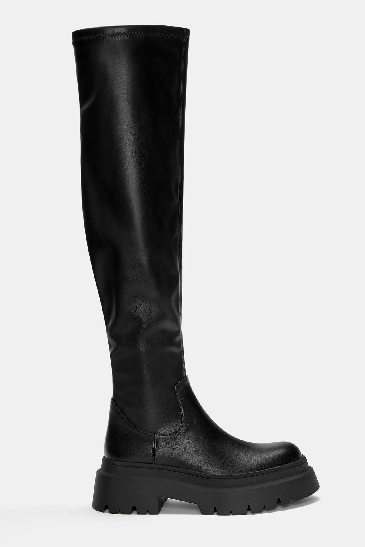 Unas Botas Largas Botas Mosqueteras Negras Mango 12 Botas Altas