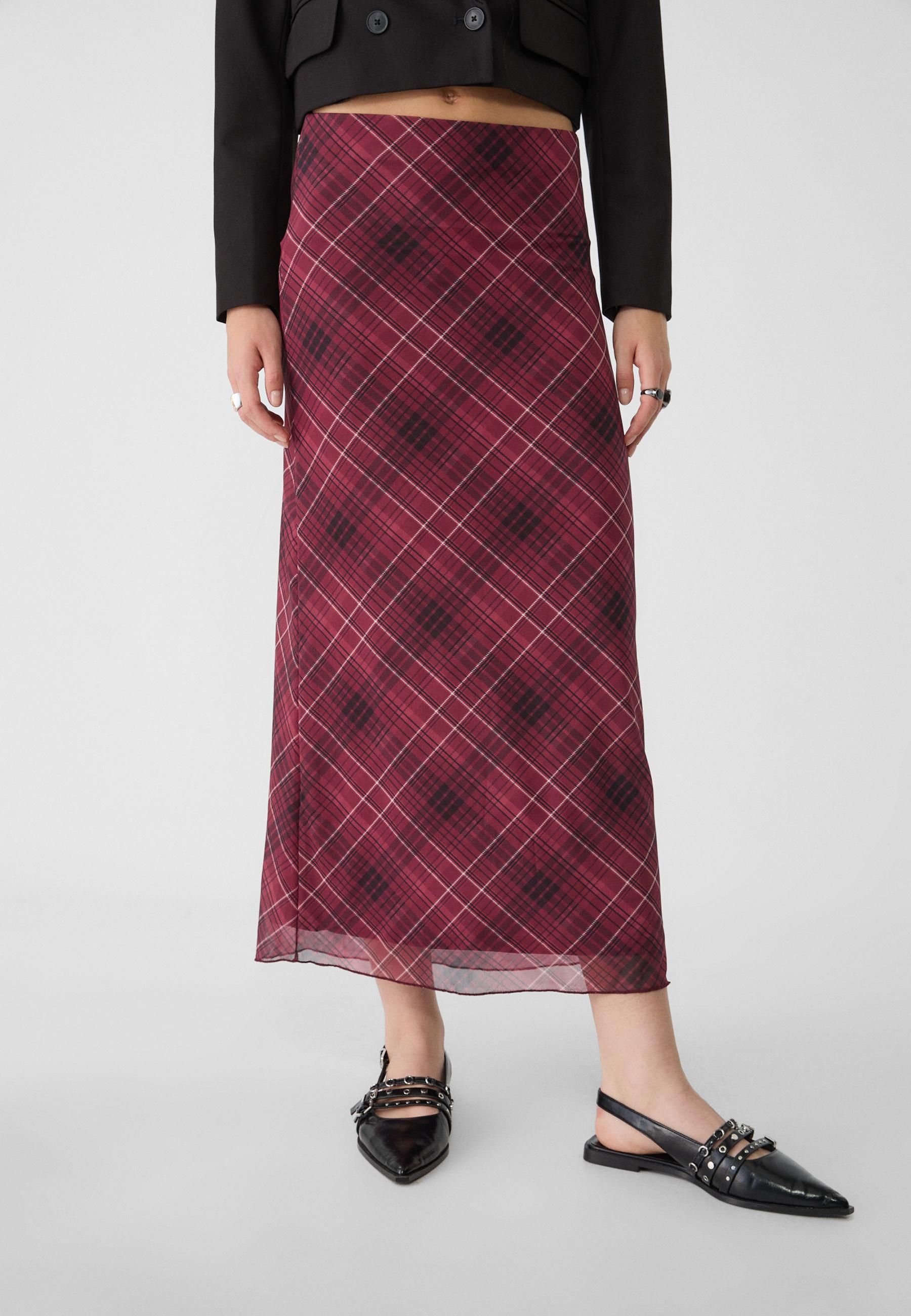 Falda Crochet Stradivarius Falda PantalÃ³n Stradivarius Cuadros