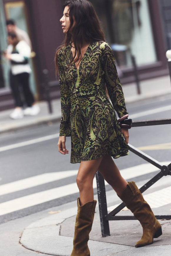 Outfit Botas Cowboy Botas Flecos Zara Botas Largas Botas Altas