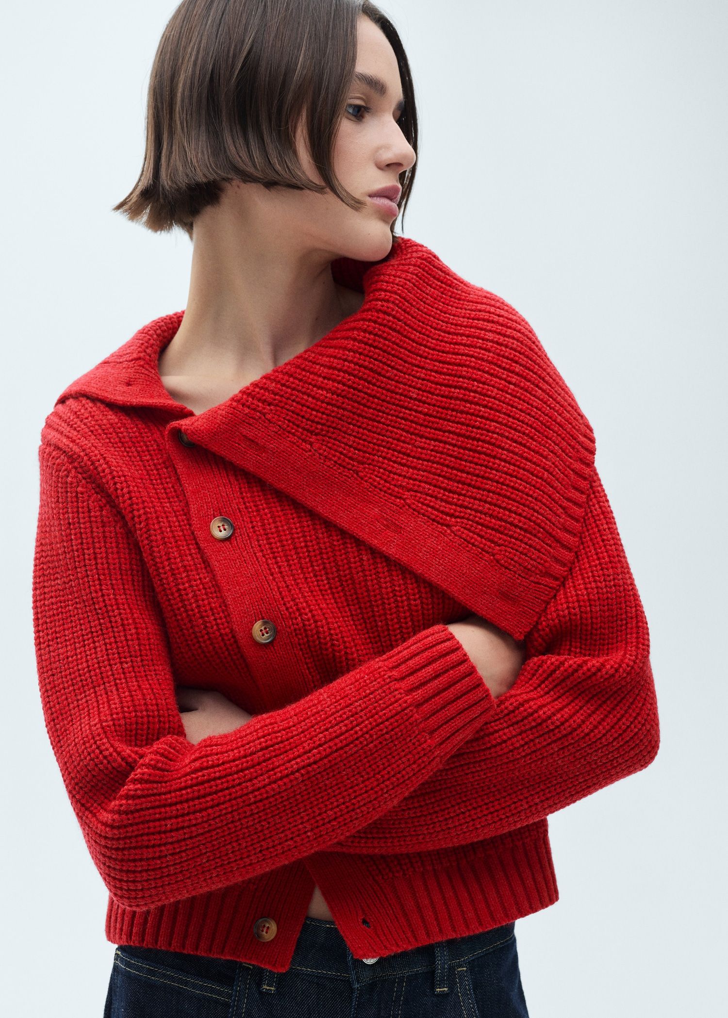 Combinar Jersey Cuello Alto Sueter Rojo Mujer Zara Jerséis De