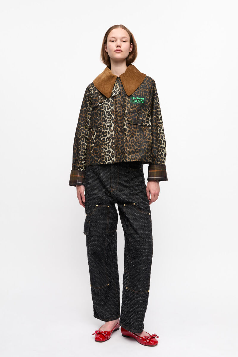 Womens Coats Ganni Leopard Print Raincoat Ganni Leopard Waterproof