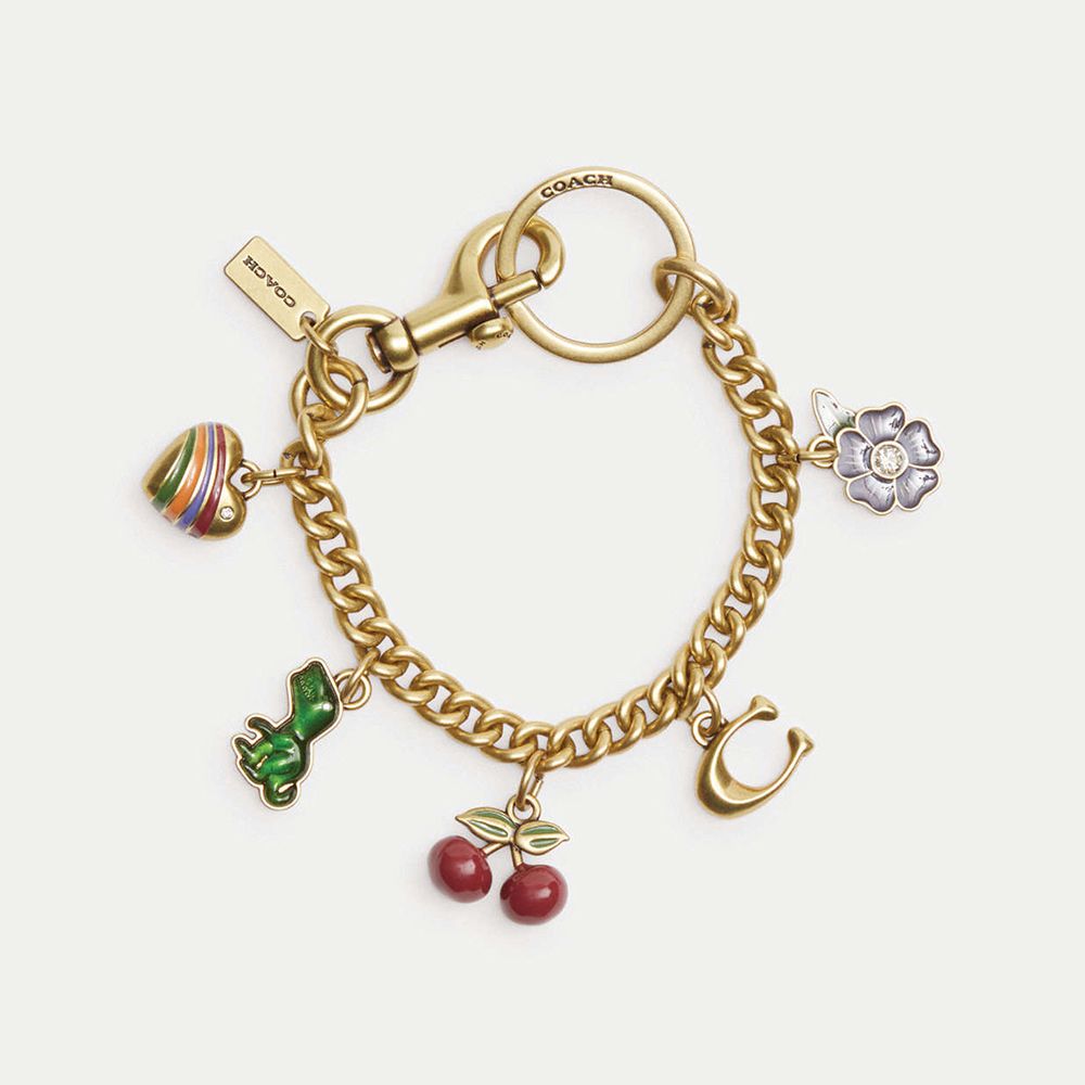 Motif Chain Bag Charm Coach Motif Chain Bag Charm