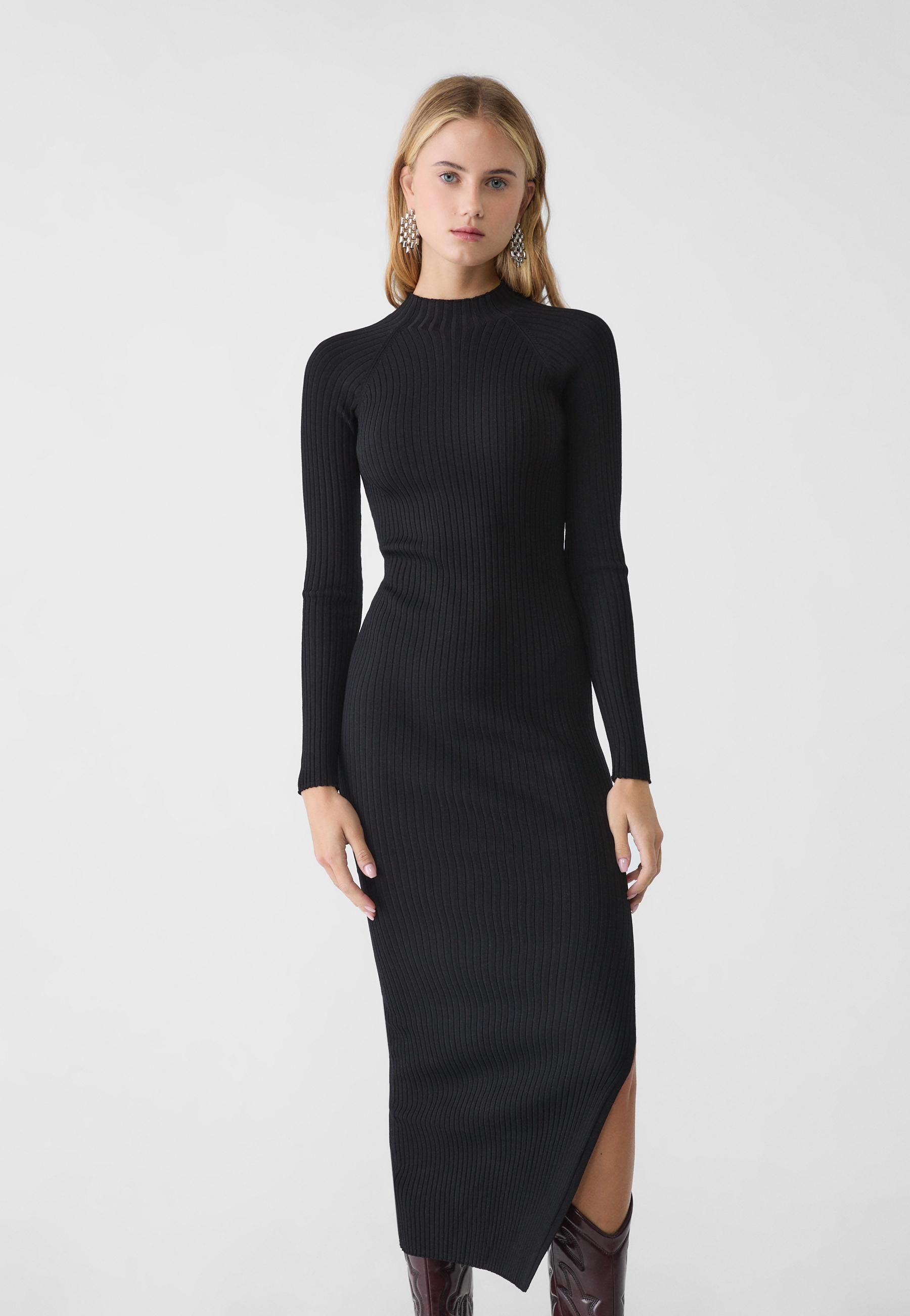 Vestidos Elegantes Outfit Vestido Negro Y Zapatillas Vestidos Midi