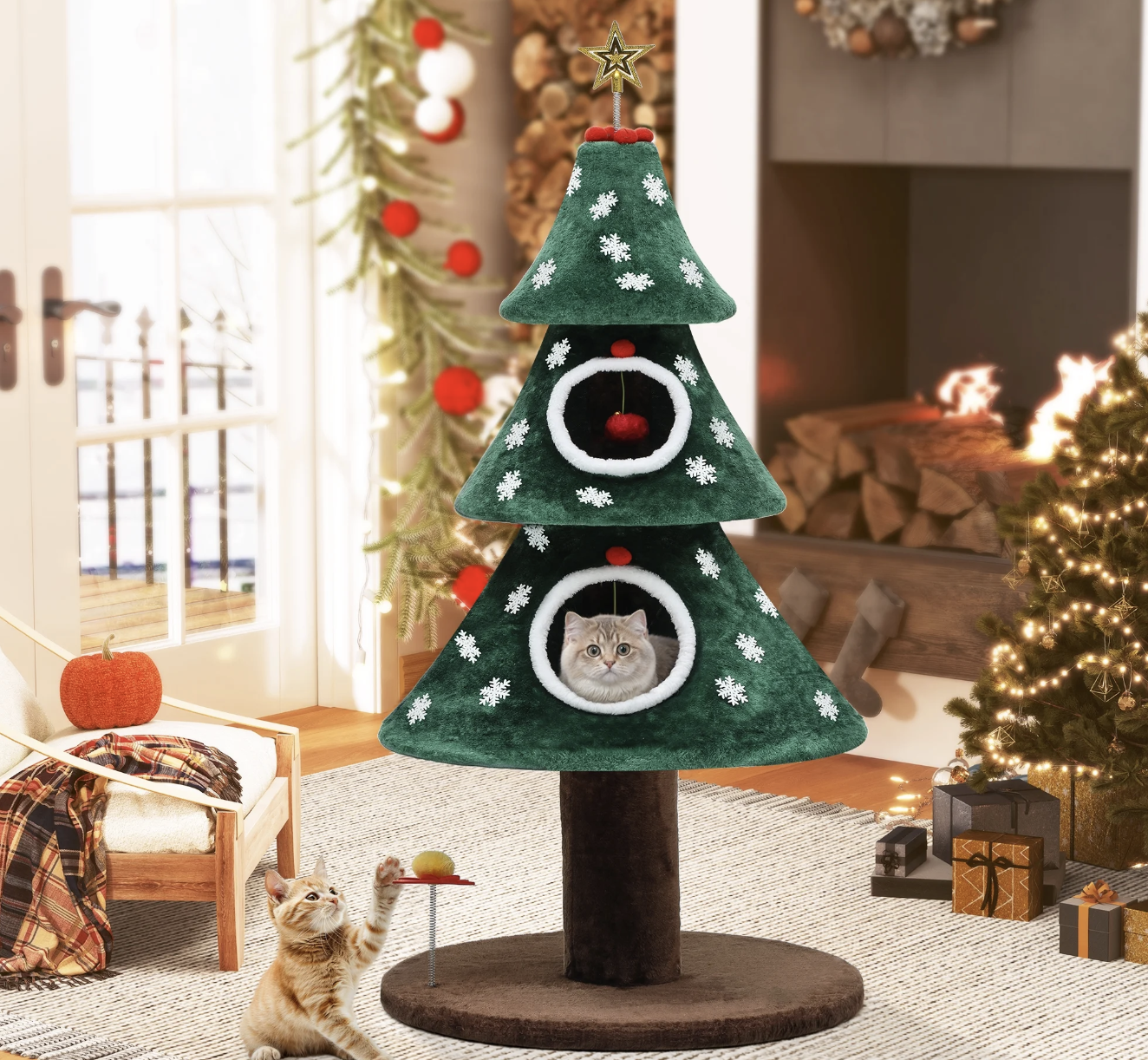 Proof Christmas Decorations Half Trees For Cats Keep Your Cat Out