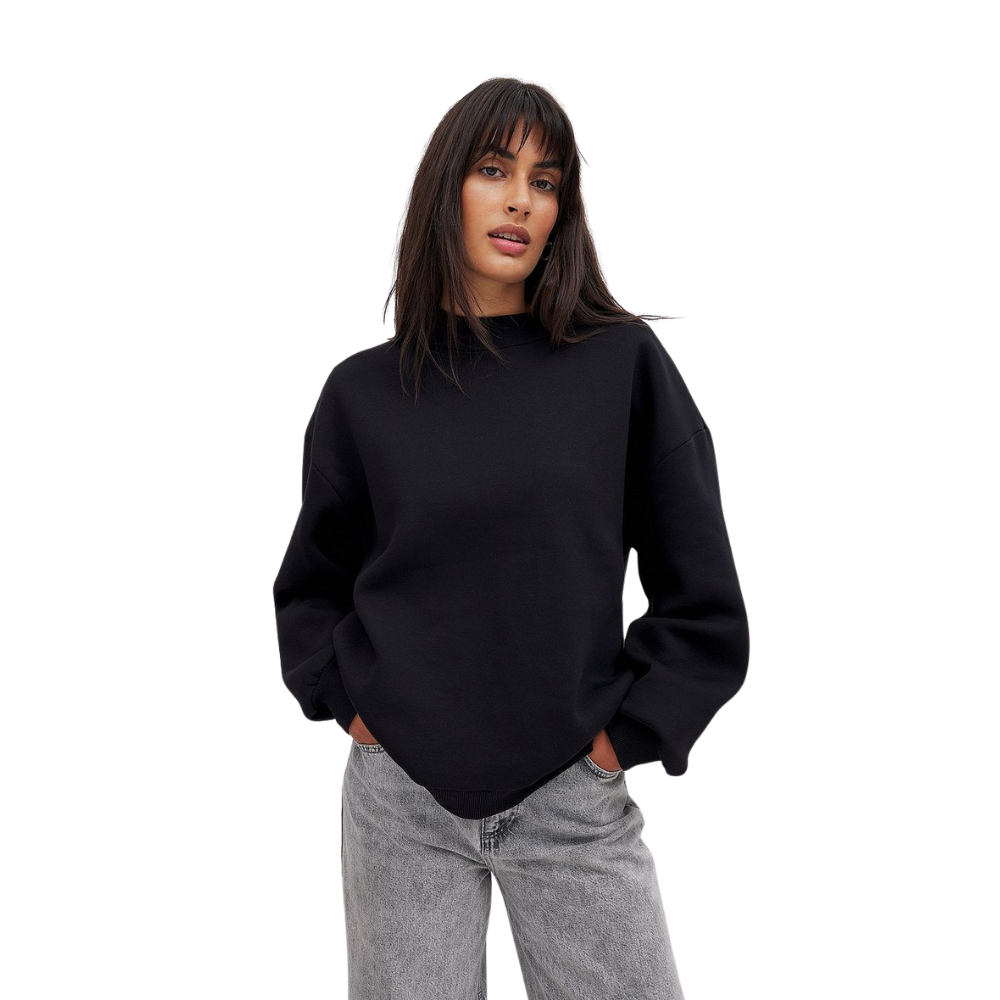 Deze zwarte trui voor dames bewijst dat ze niet saai hoeven zijn