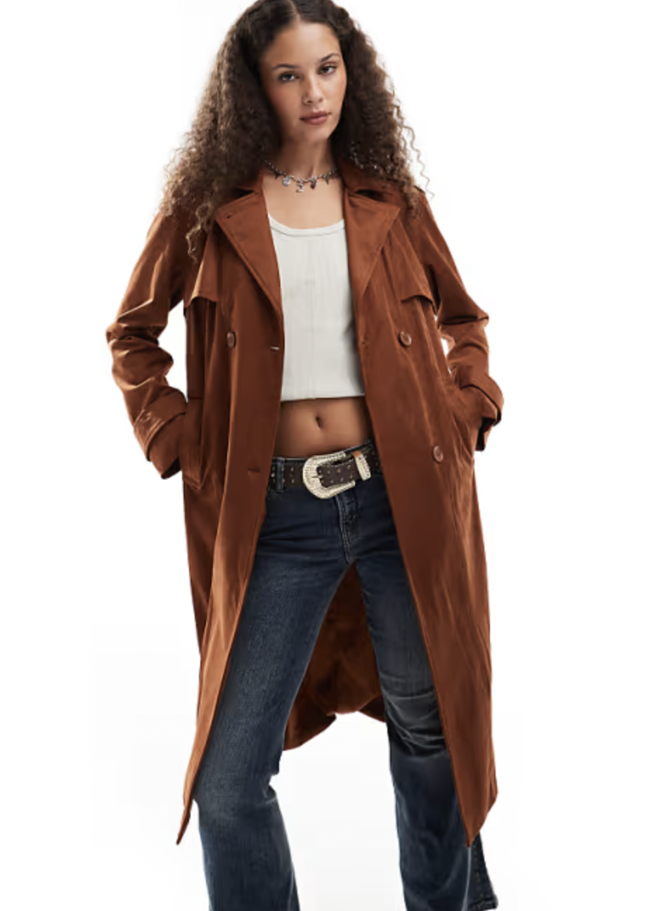 Trench Coat Brown Leather Jacket Outfit Ideas Kendall Jenner