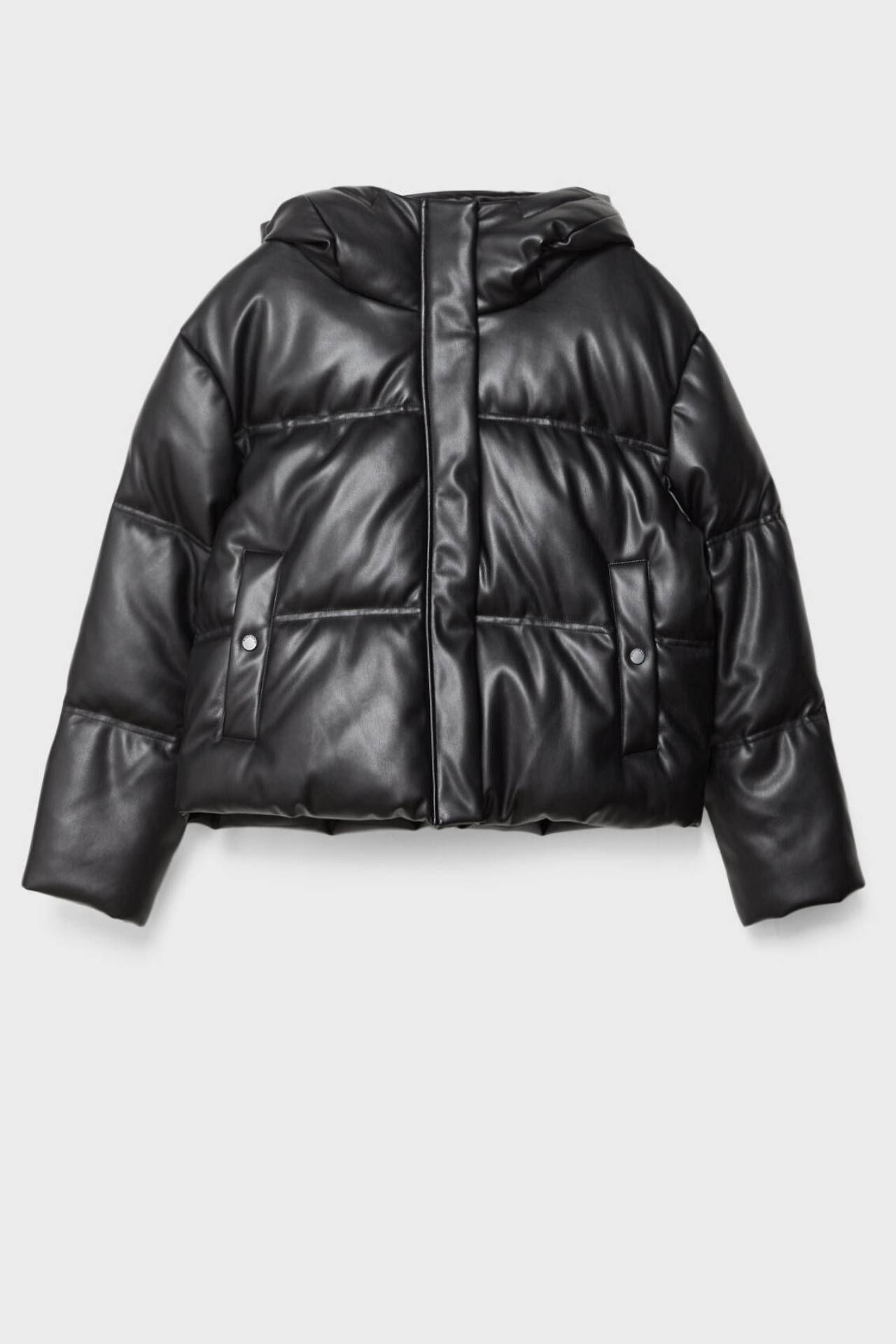 Puffer Jacket Chamarra Pull And Bear Negra Chamarra Acolchada