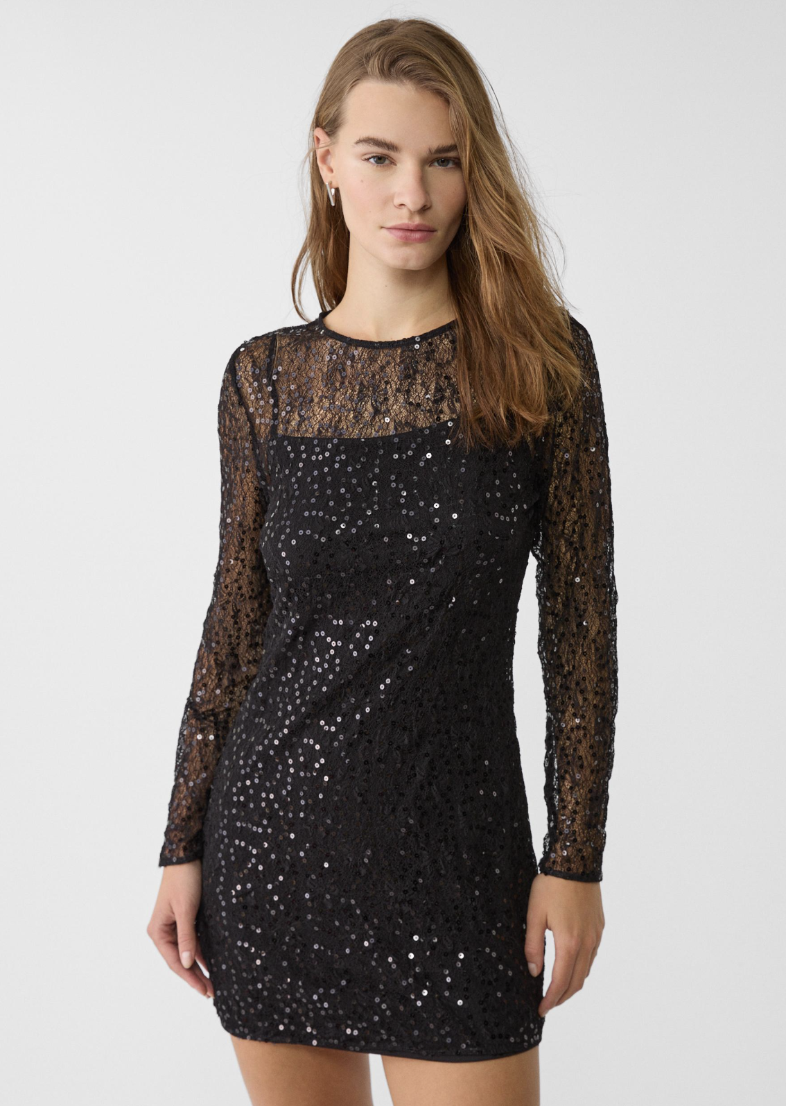 Vestidos Cortos Ropa De Fiesta Stradivarius 2019 Lentejuelas