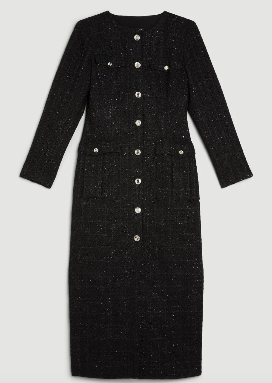 Pippa Middleton Is Chic in a Tweed Coatdress for Sister Kate's