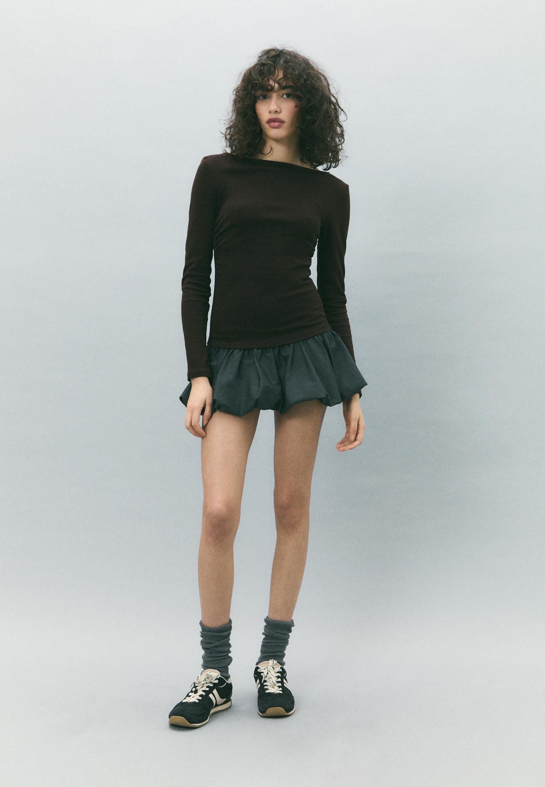 Falda Pantalón Falda Pareo Efecto Piel Stradivarius Falda Corta