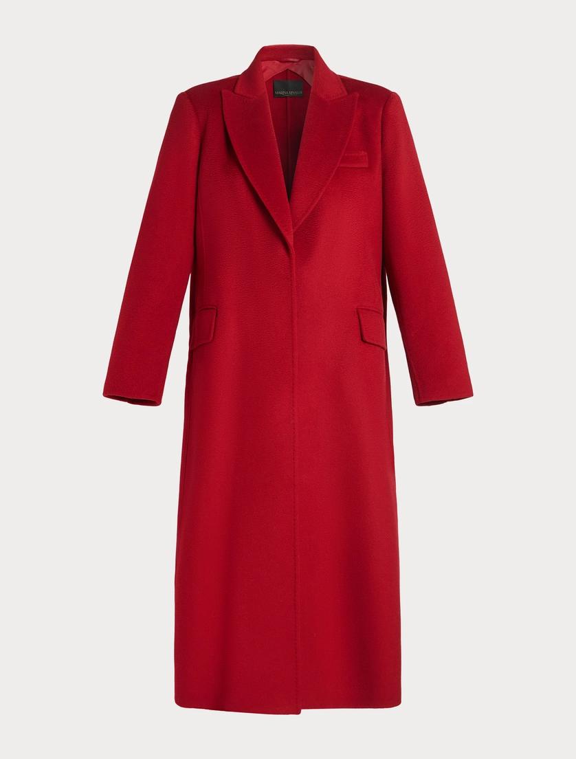 Cherry red coats are in every stylish woman's wardrobe