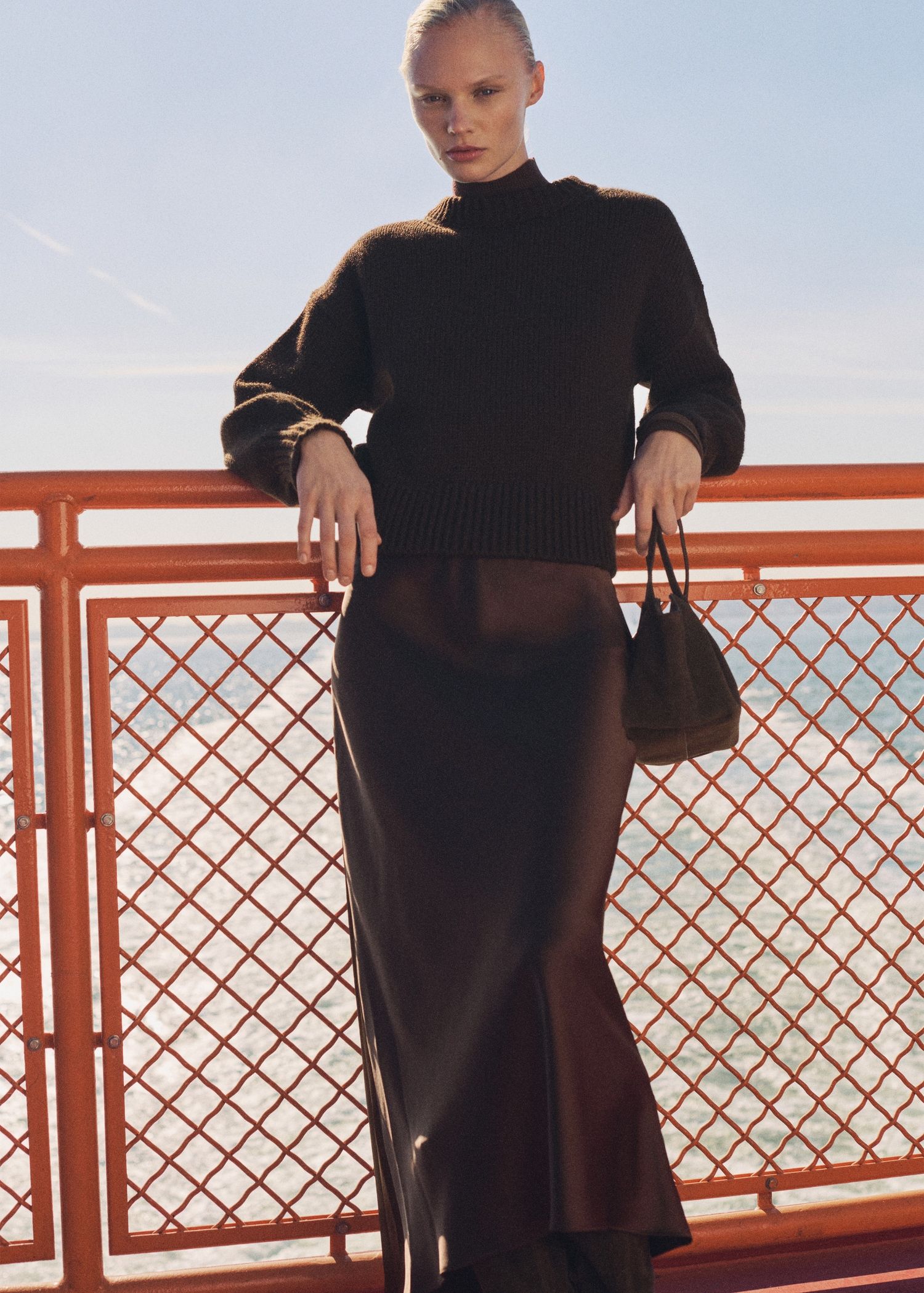 Larga Satinada Faldas Largas Fiesta Mango Mango Outlet Faldas