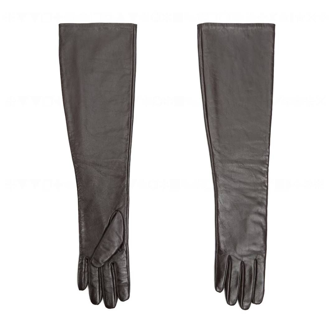 Lederen handschoenen zwart - maat 9 - gedragen - origineel | Handschoenen | Military Collectibles 4U