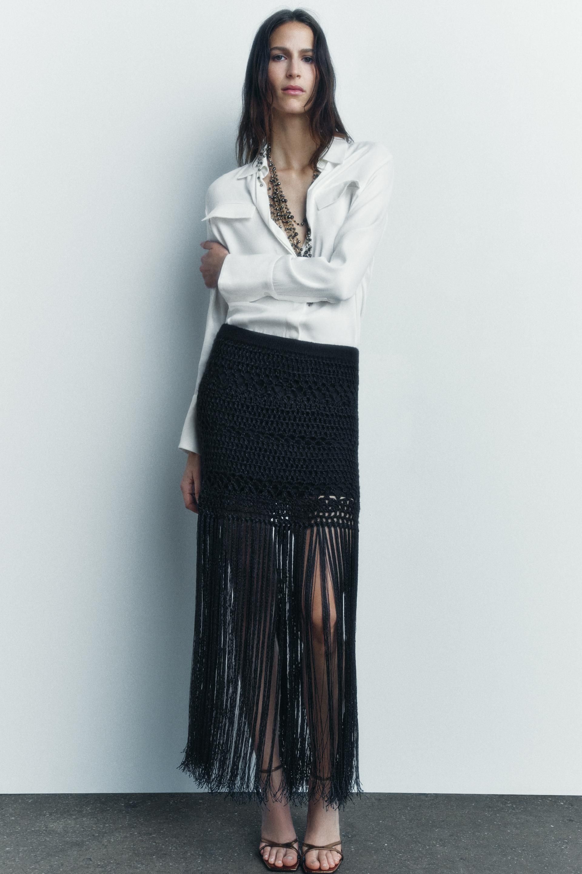 Falda Pareo Falda Tubo Flecos Zara Falda Tubo Piel Zara Faldas