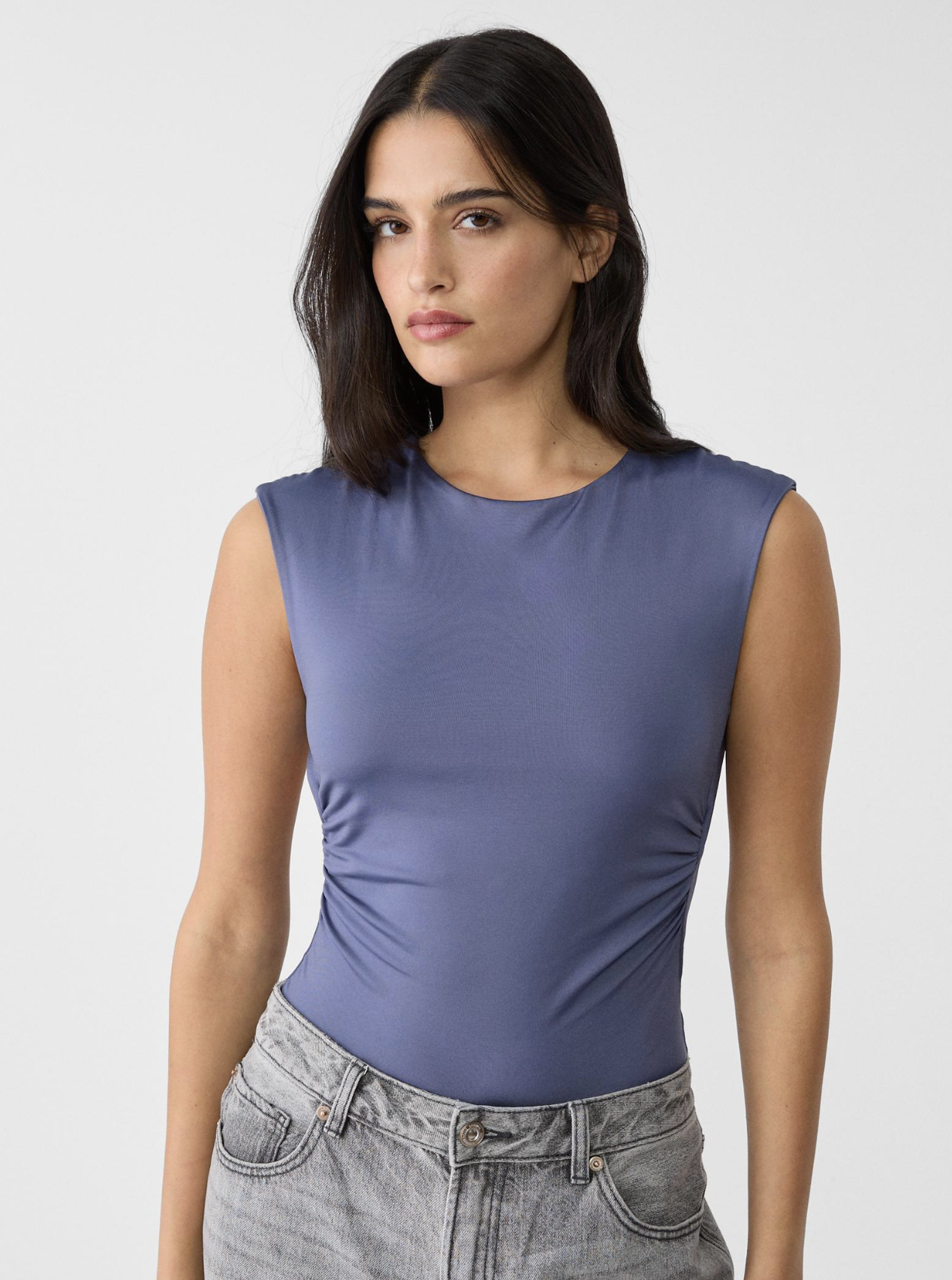 Cuello Redondo Sudadera Basica Stradivarius Camiseta Nadadora