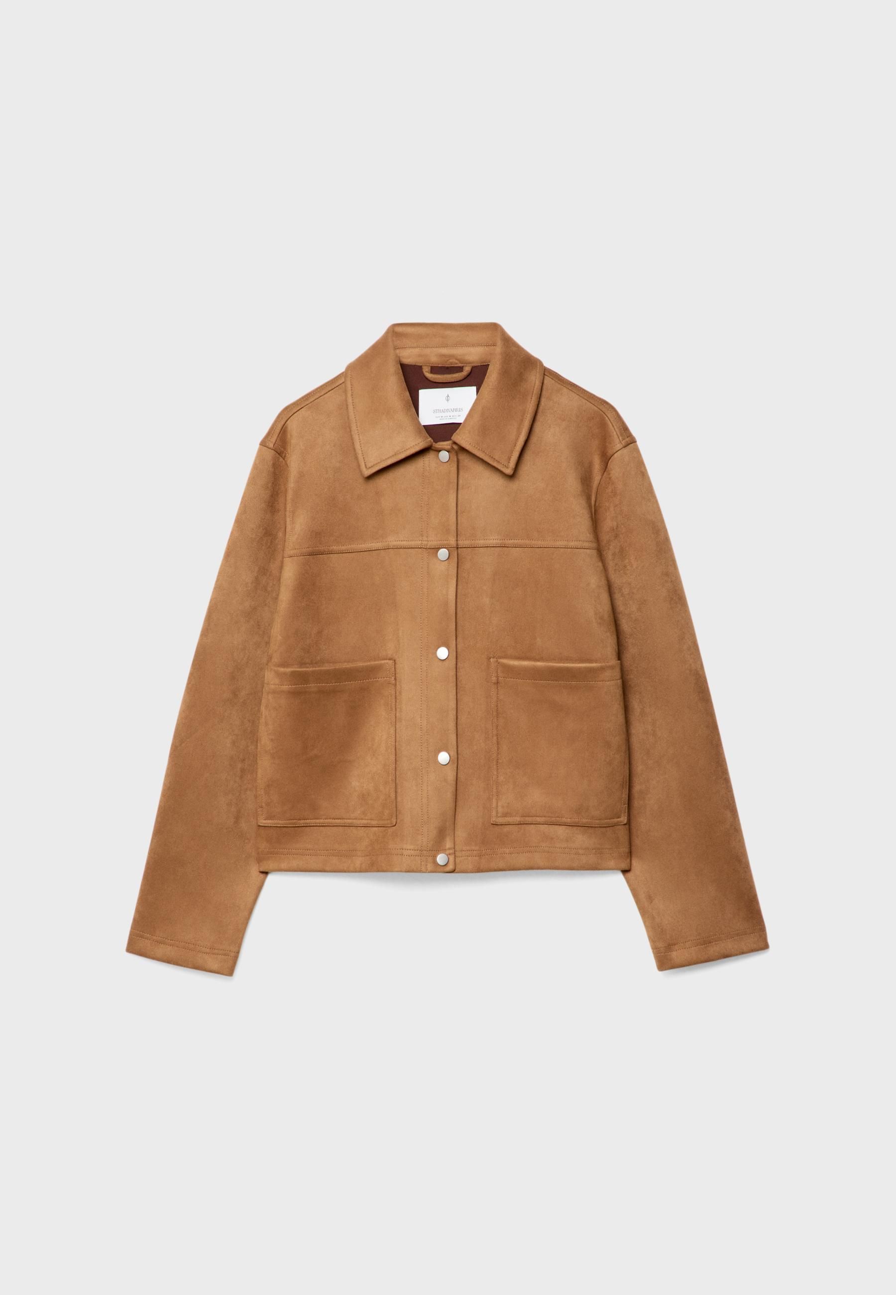 Abrigo Camel Stradivarius Abrigo Neopreno Cazadora Ante