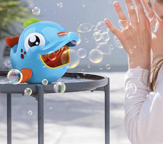 Theefun Bubble Machine: Remote Control 750ML Metal Bubble Blower