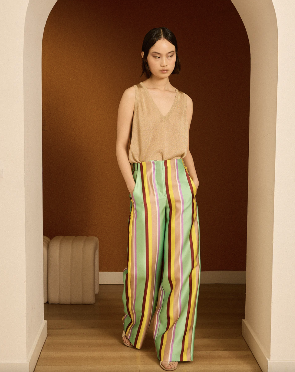 Pantalón Palazzo Pantalon Ancho Mango Pantalon Wideleg Pantalón