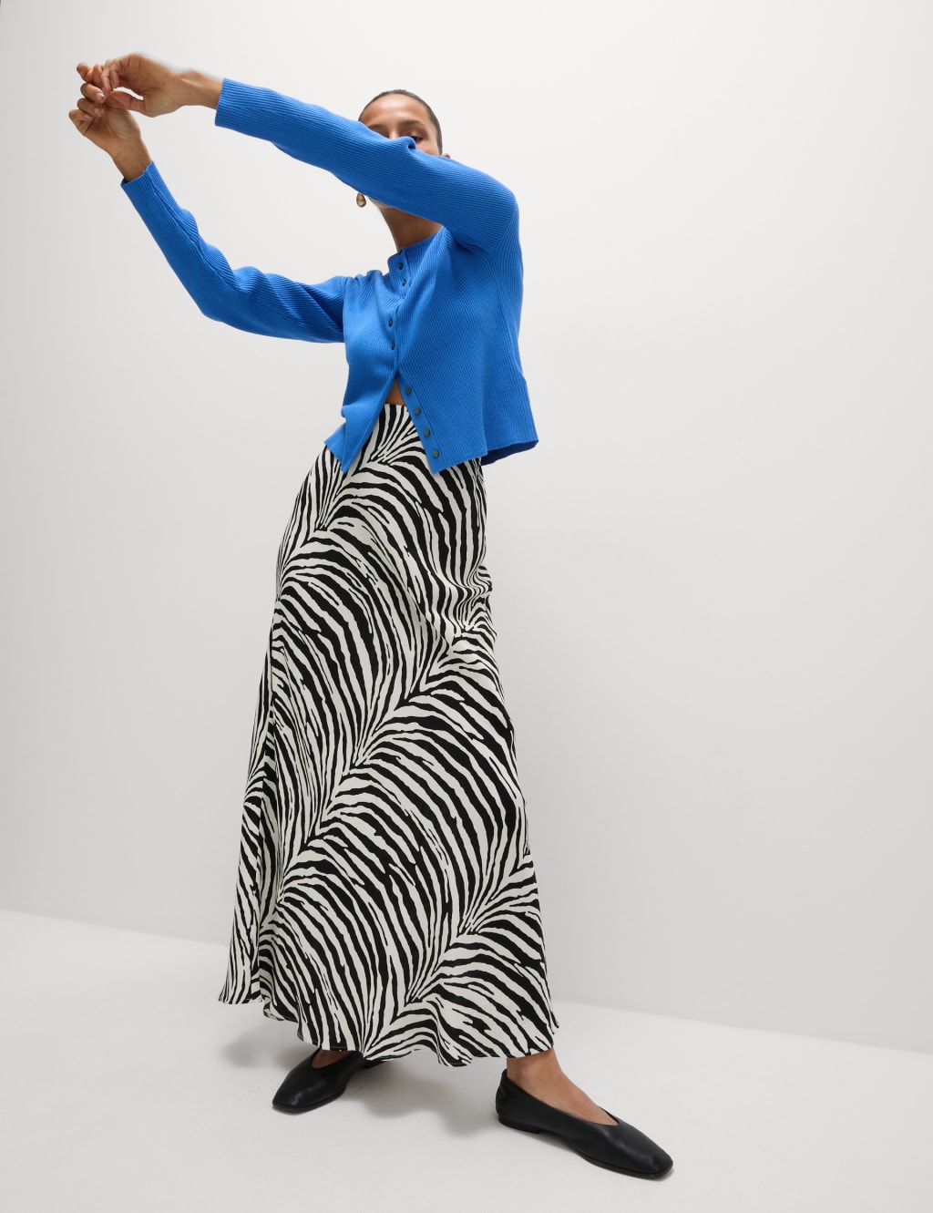 Midi Skirt Mint Velvet Zebra Skirt MINT VELVET Roselyn Zebra Print