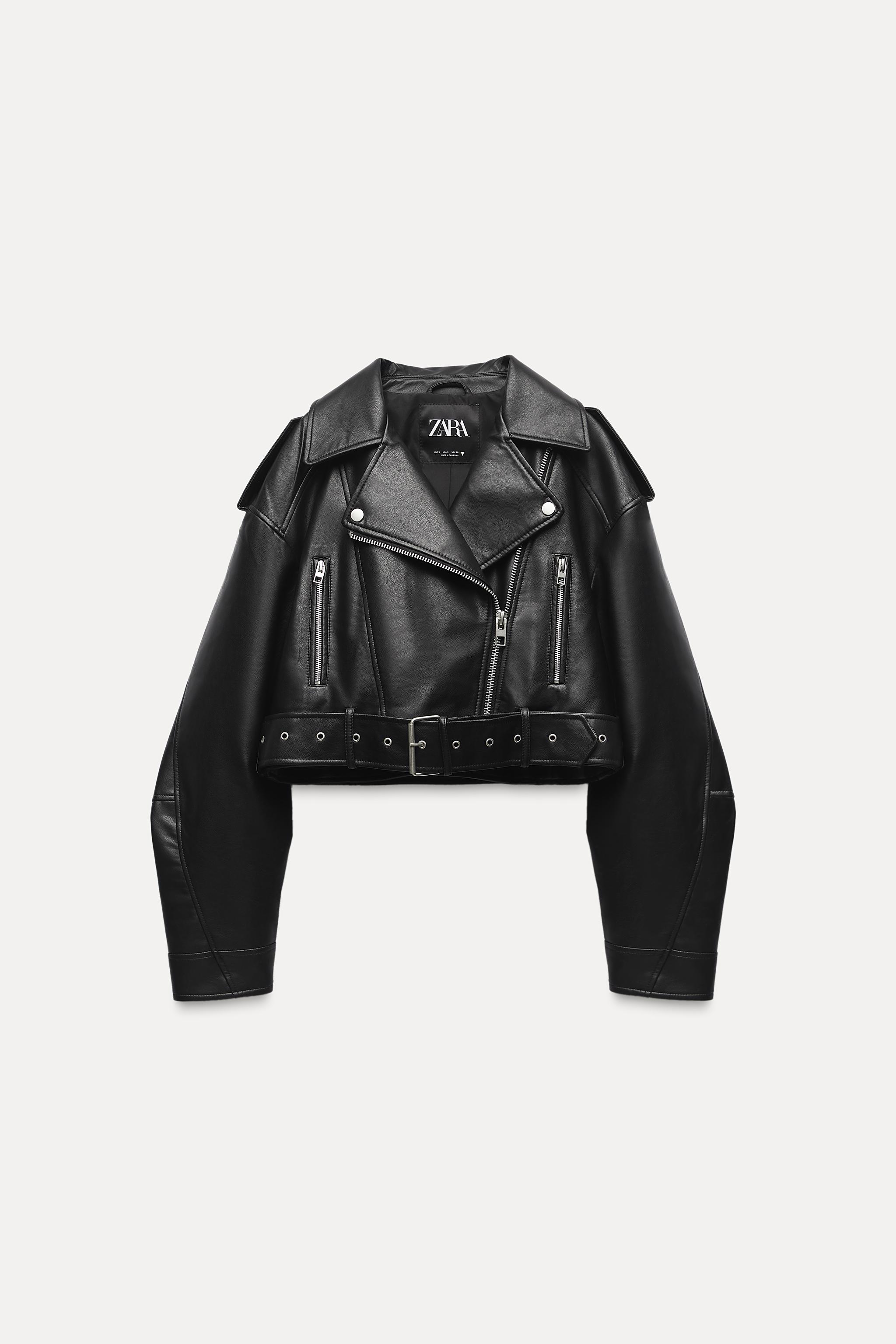 Leather Jacket Giacca Di Pelle Nera Bambina Zara Giubbotti Pelle