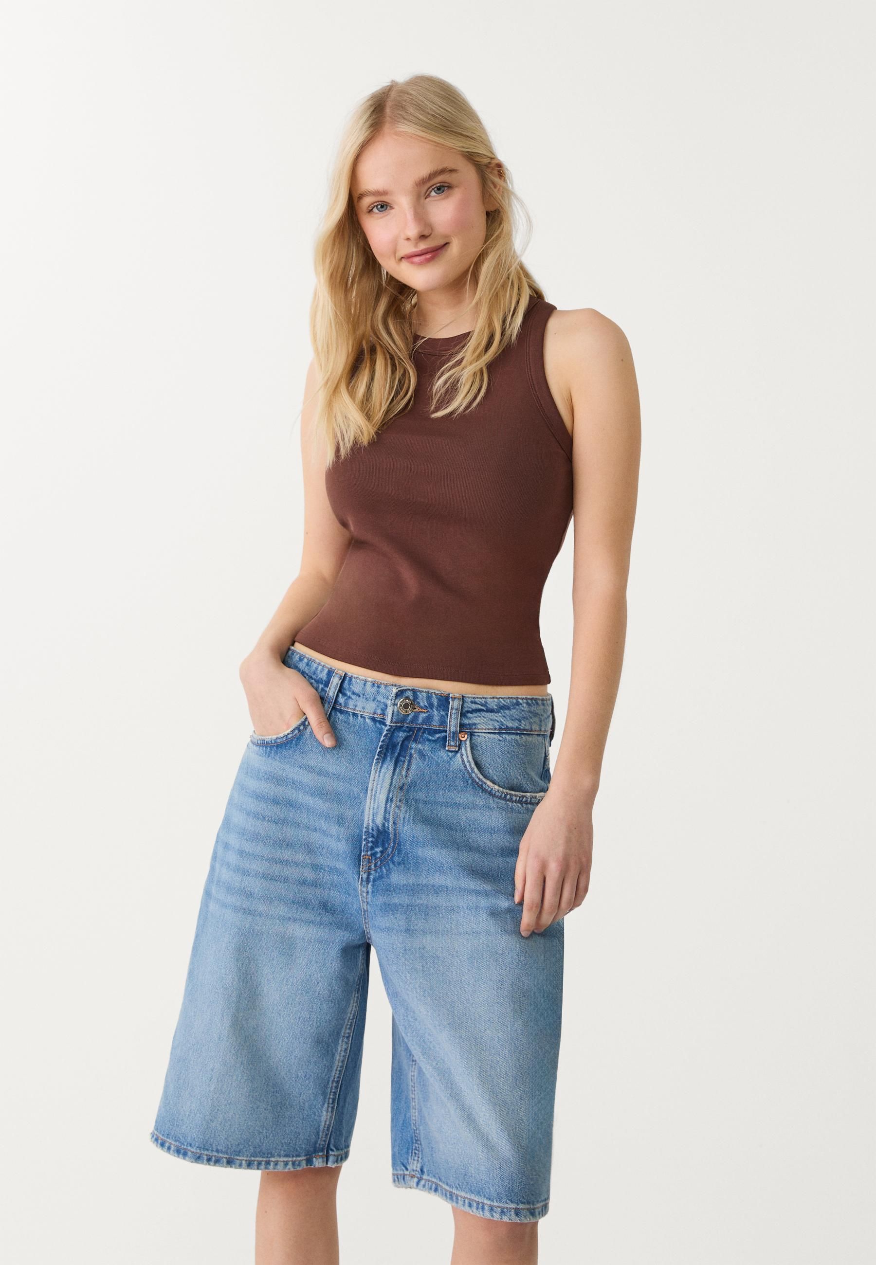 Bermudas Vaqueras Mujer Stradivarius Bermudas Vaqueras Pantalones