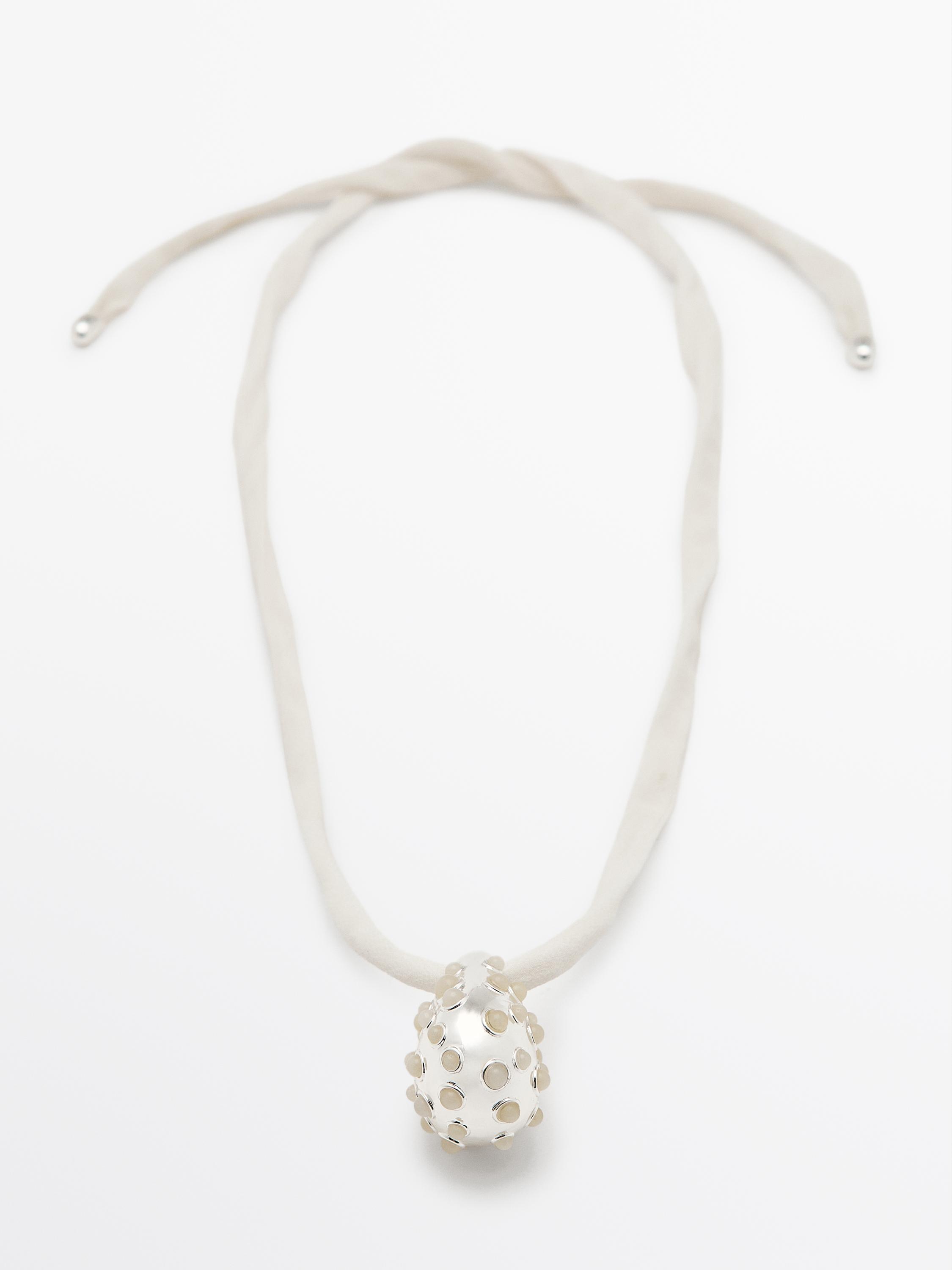 ★ Massimo Dutti★ Short pendant uneven bead detail 0460260 NECKLACES - Massimo Dutti - US