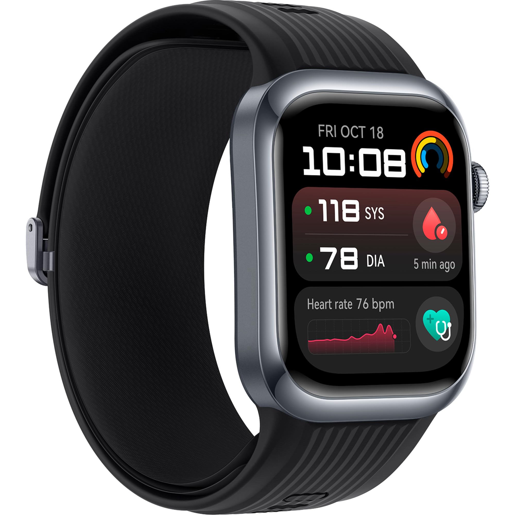 Orologio Intelligente Con ECG, Frequenza Cardiaca, Pressione Sanguigna Sonno Contapassi Black 93392641