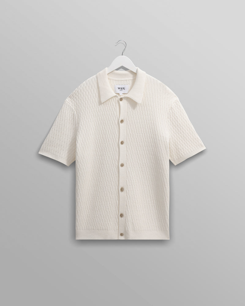 Ribbed Knit Men's Button Up Knit Polo The Best Knit Polo