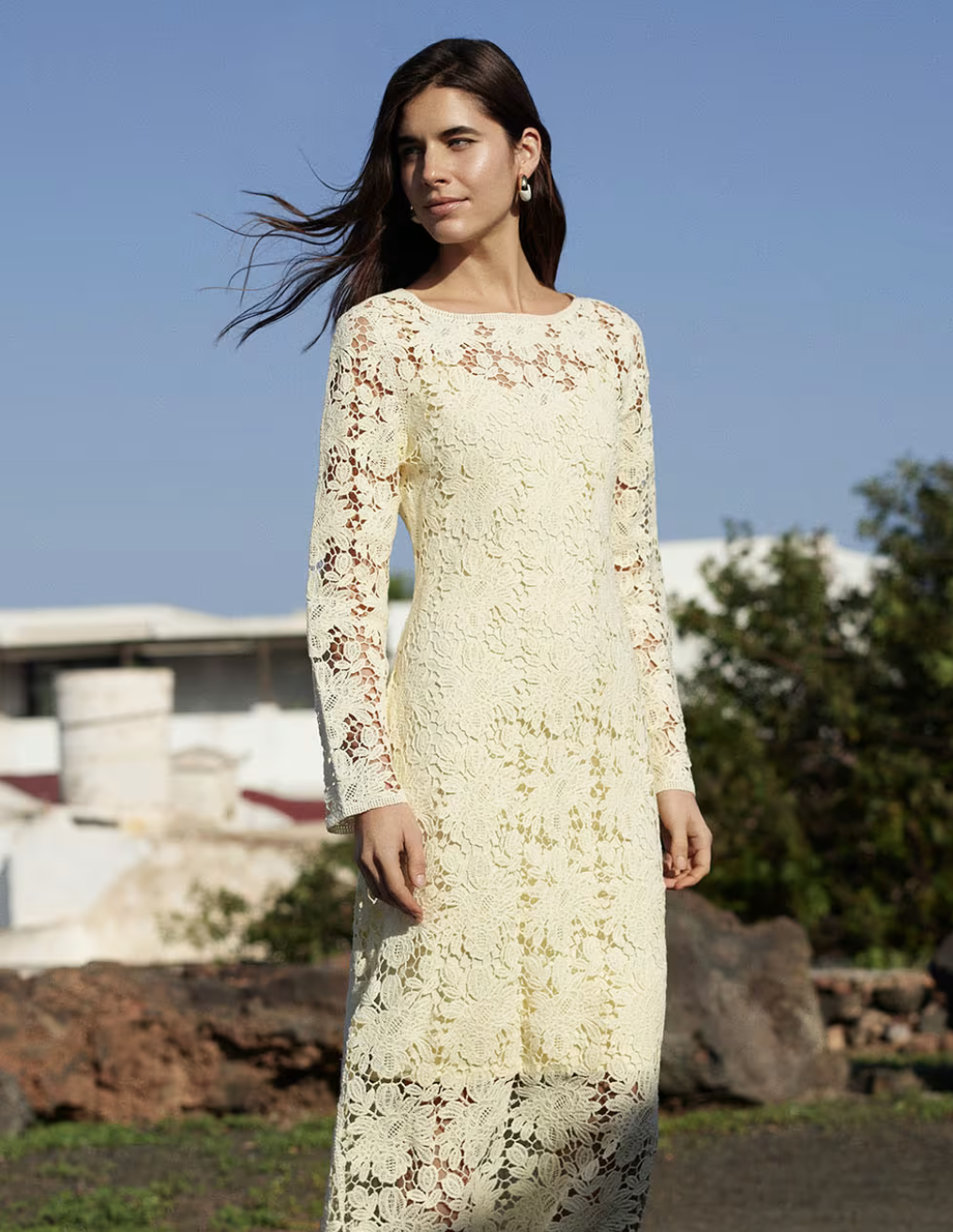 Lace White Summer Dress Forever 21 New Forever 21 Size S White Floral Lace  Dress/Top, image size:1016x1314