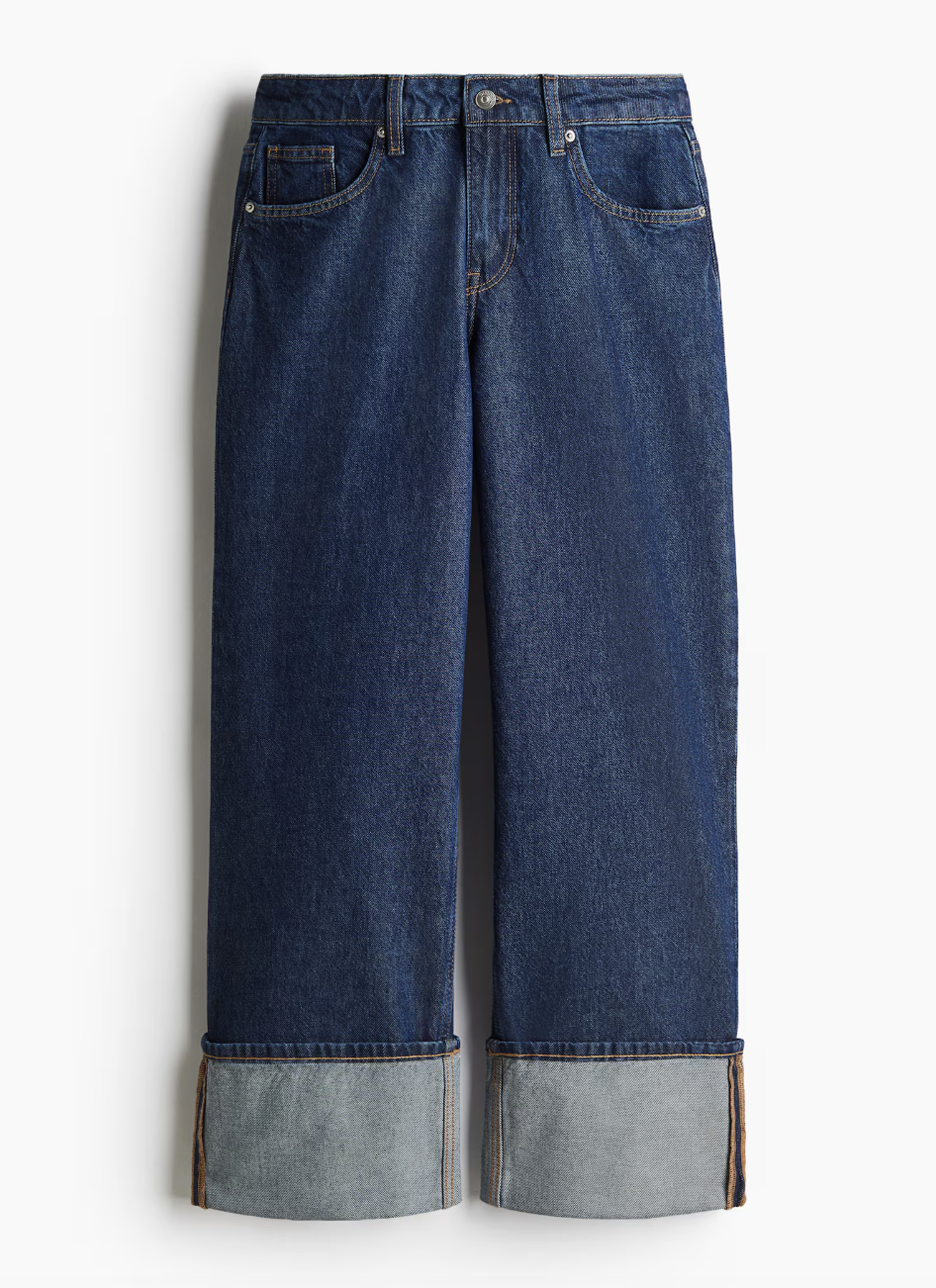 Pantalon Ancho Como Doblar Jeans De Abajo Mujer Vaqueros Con El