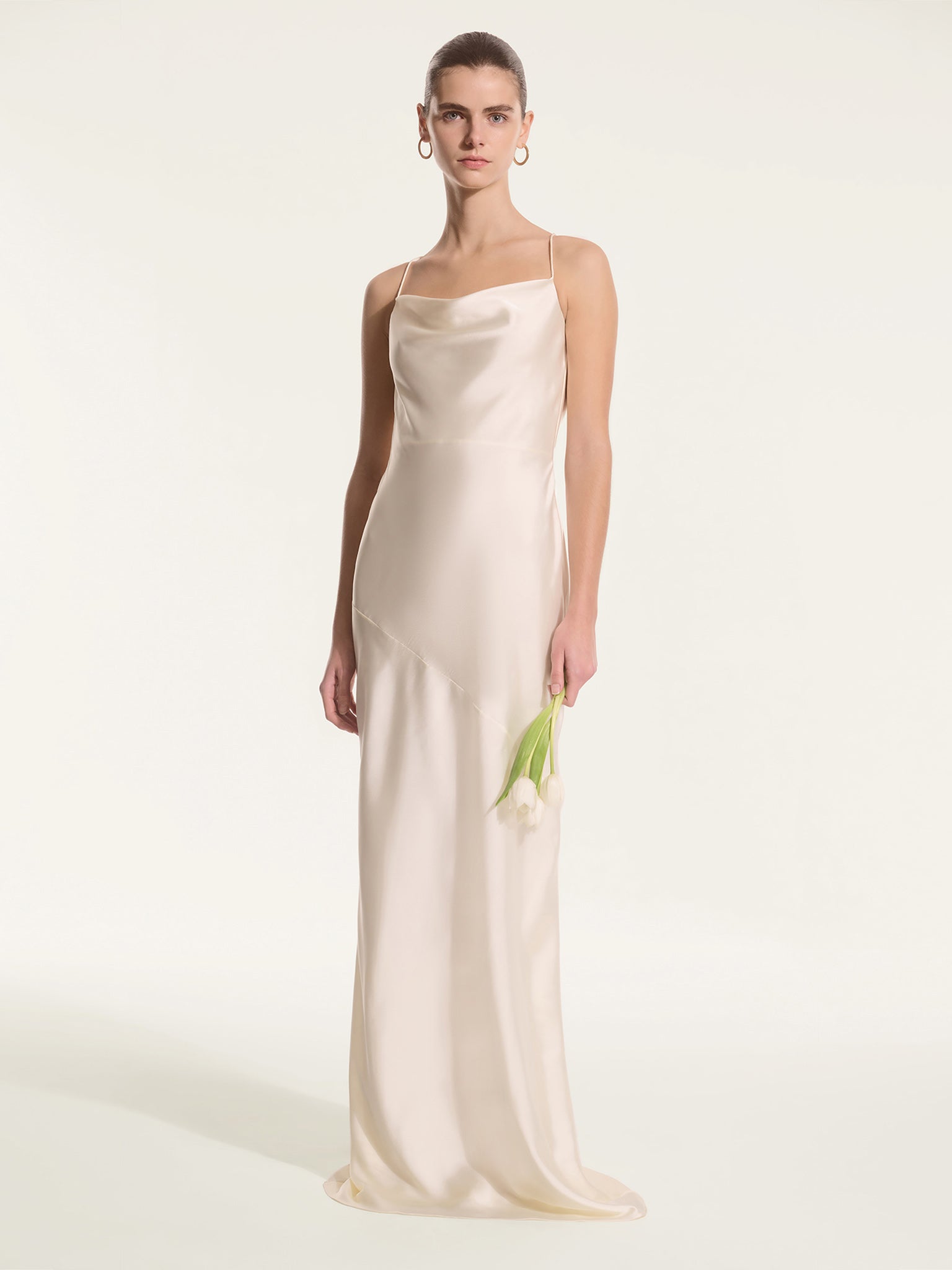 victoria beckham white silk dress Satin slip dress in white - Victoria Beckham