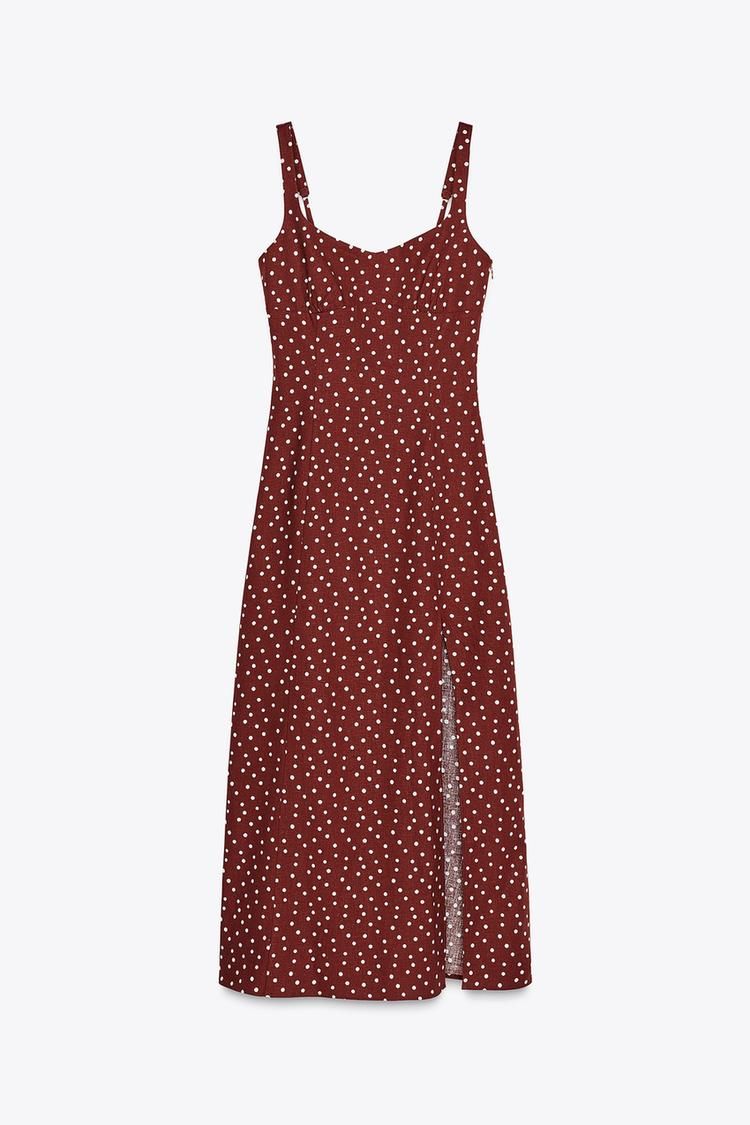 Zara Red Sleeveless Polka Dot Dress Zara's Polka Dot Dress Is The