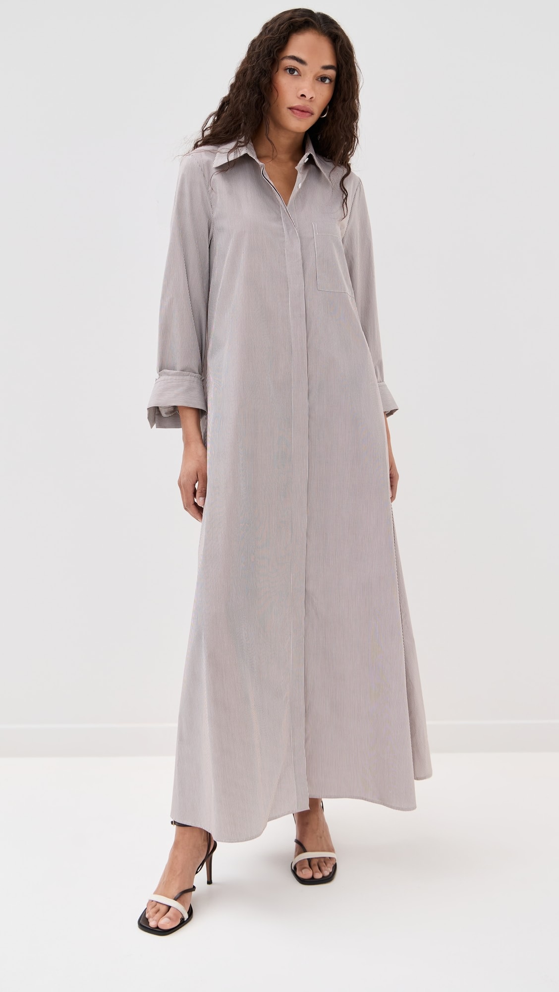 chinese dress ladies Oversized Shirt Dress Navy Fade / L/46