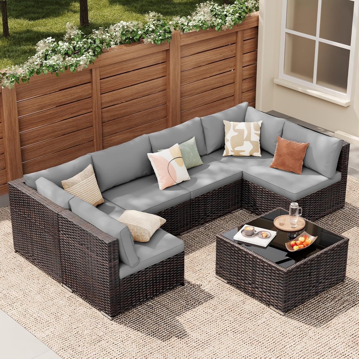 Outdoor Sectional Best Patio Furniture For Small Spaces Outsunny
