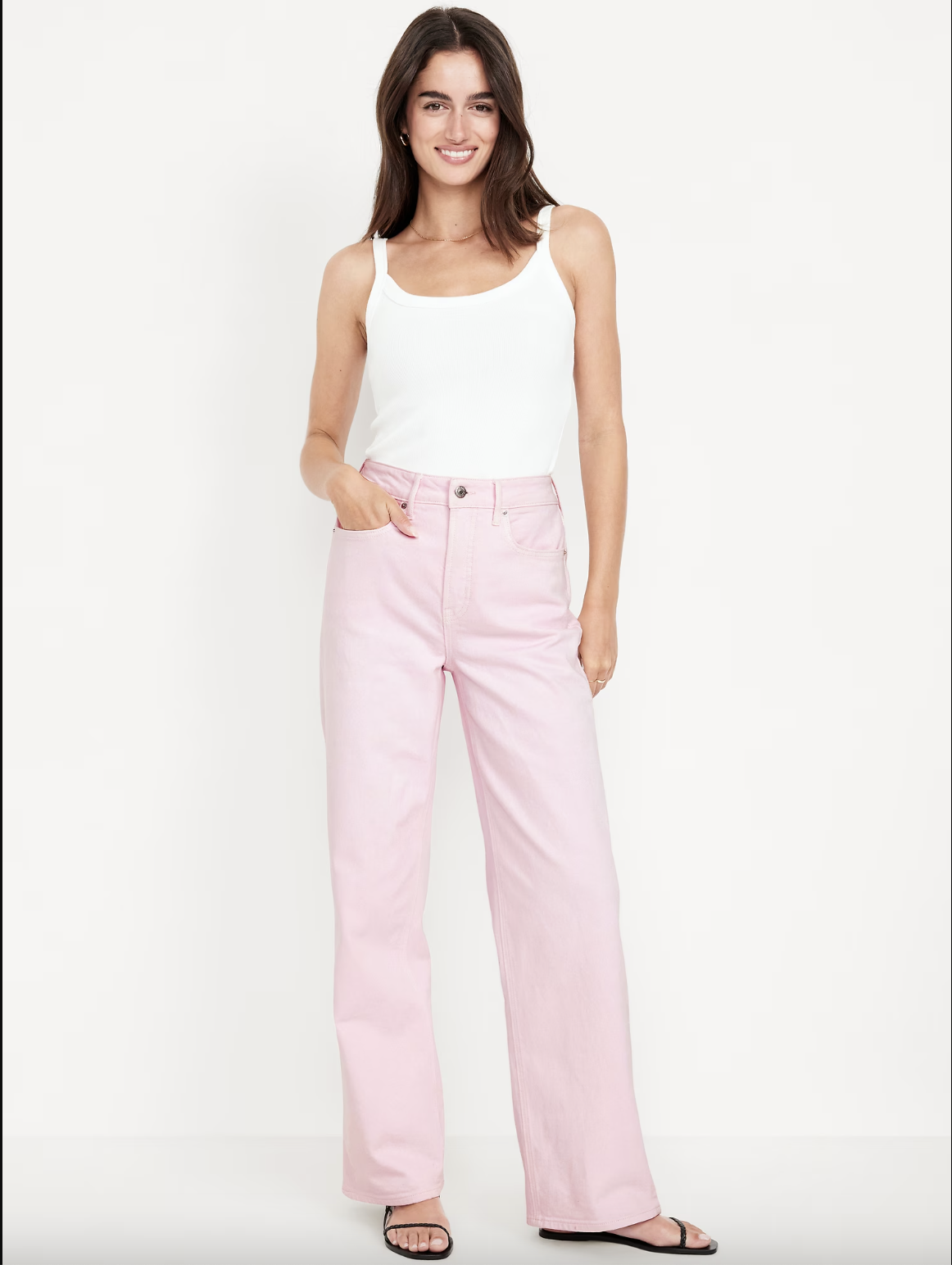 Sofia Richie Grainge's Designer Pink Jeans Dupe at Old Navy