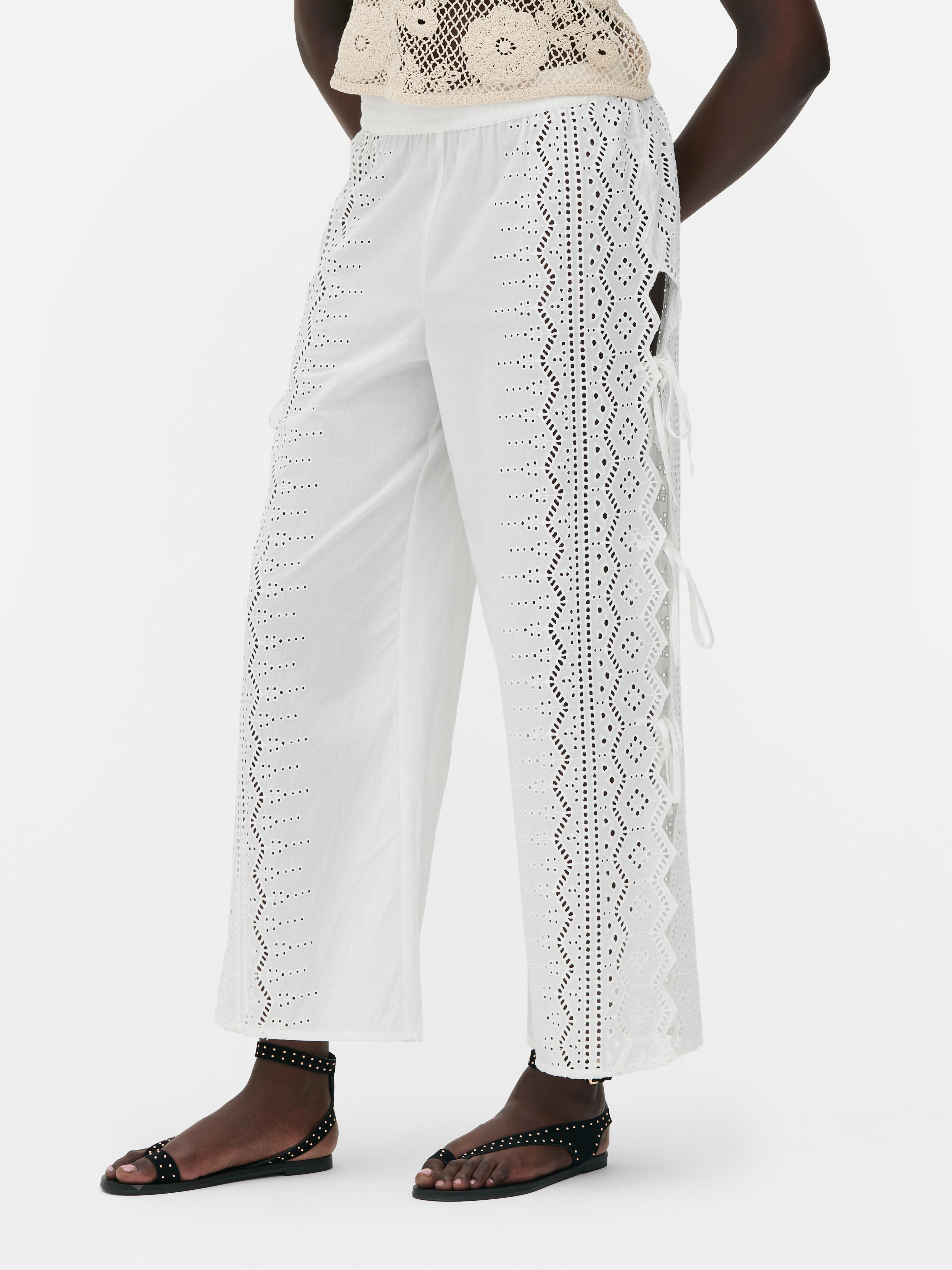 Lino Pantalones Blancos Mujer Primark Primark Tiene El Pantalón