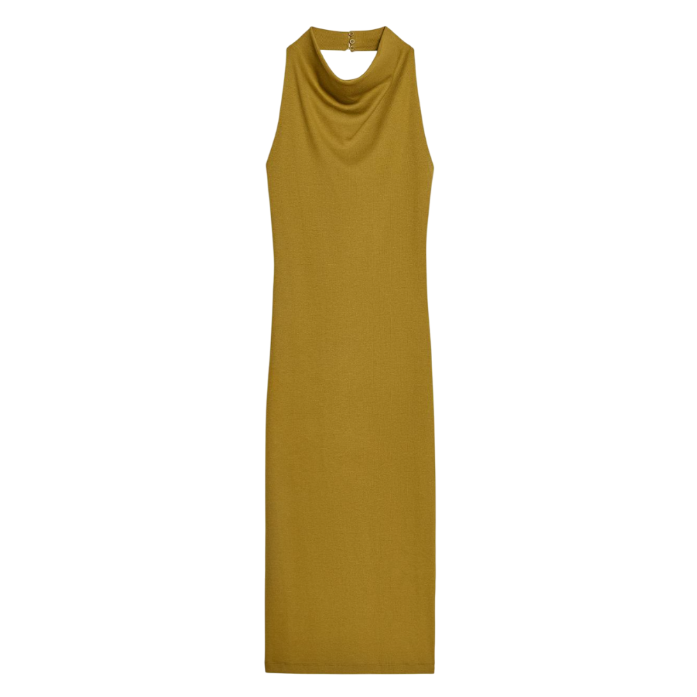 Maxi Jurk Goud Jurkje Zara Maxi Jurk Zara Kopen? ✔️ Tot 50% Korting!