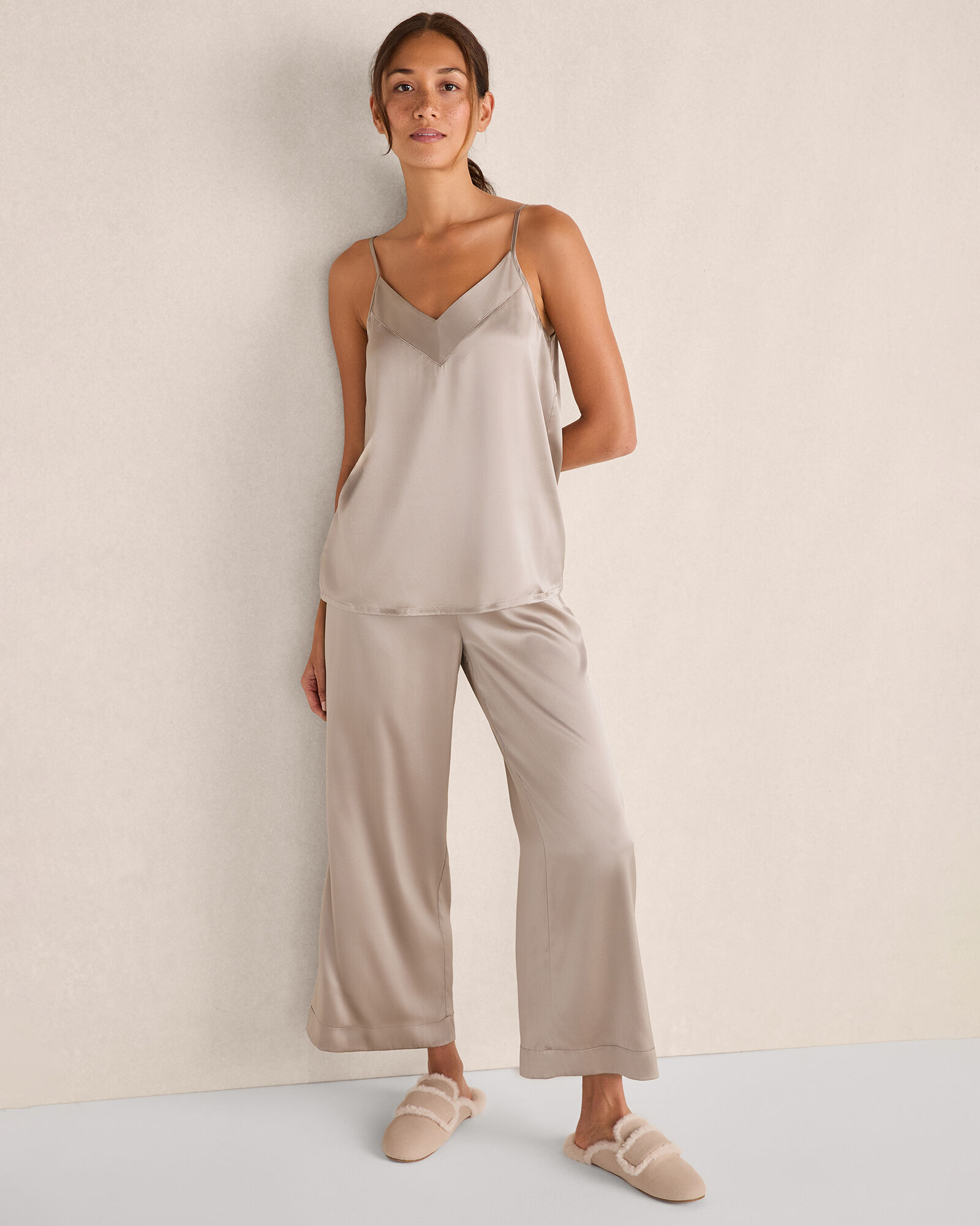 Menopause Womens Lined Satin Pajamas Donna Pajama Set – Lusome Sleep