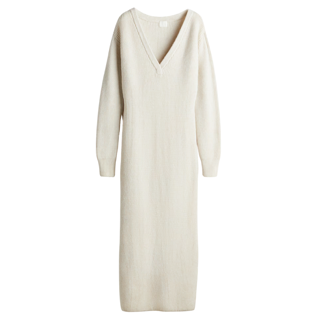 Maxi Dress Ribgebreide Jurk H&m Deze Chique Jurk Van H&M Is