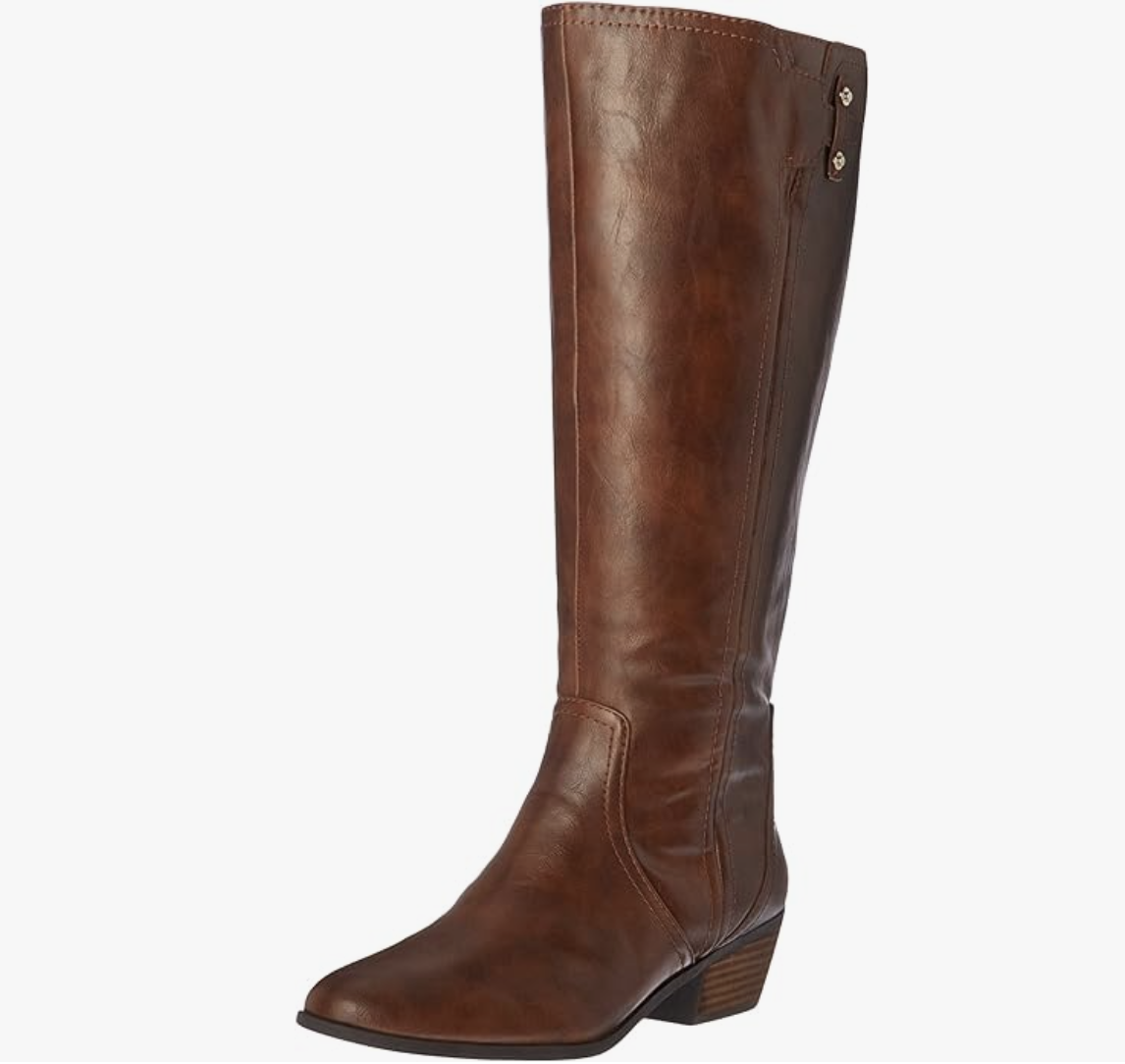 Western Boots 22 Inch Calf Boots Cowboy Boots Chocolate Brown