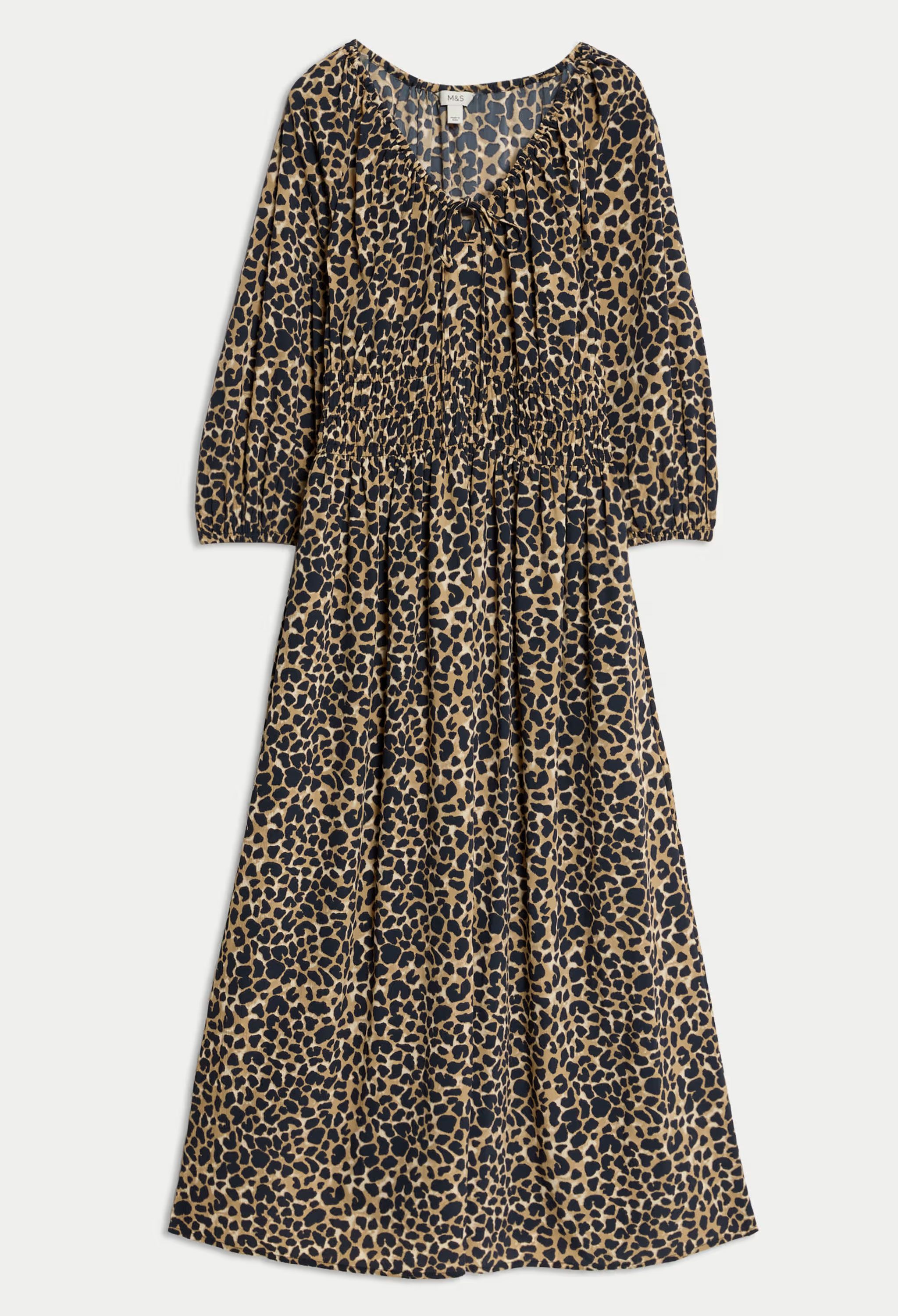 knee length dresses for ladies Multi Leopard Print Shirt Midi Dress – AX Paris main image 0
