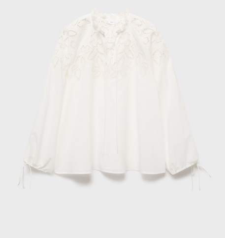 Blusa Corte Princesa Blusas Inditex La Blusa Bordada De Sassa De