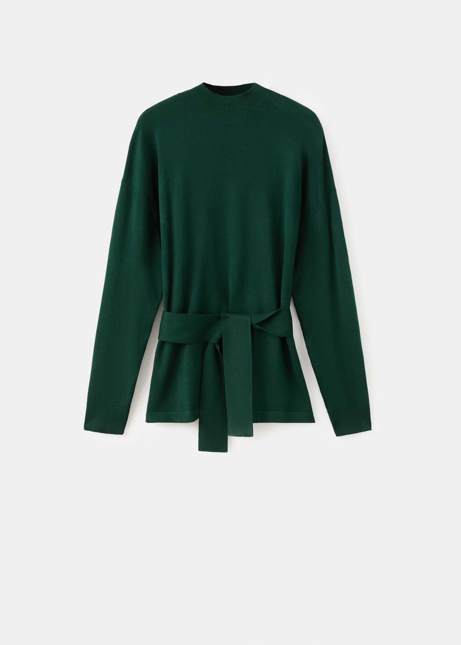 Cuello Perkins Jersey Stradivarius Verde Este Conjunto De Punto De Mango Va  A Triunfar Esta Temporada