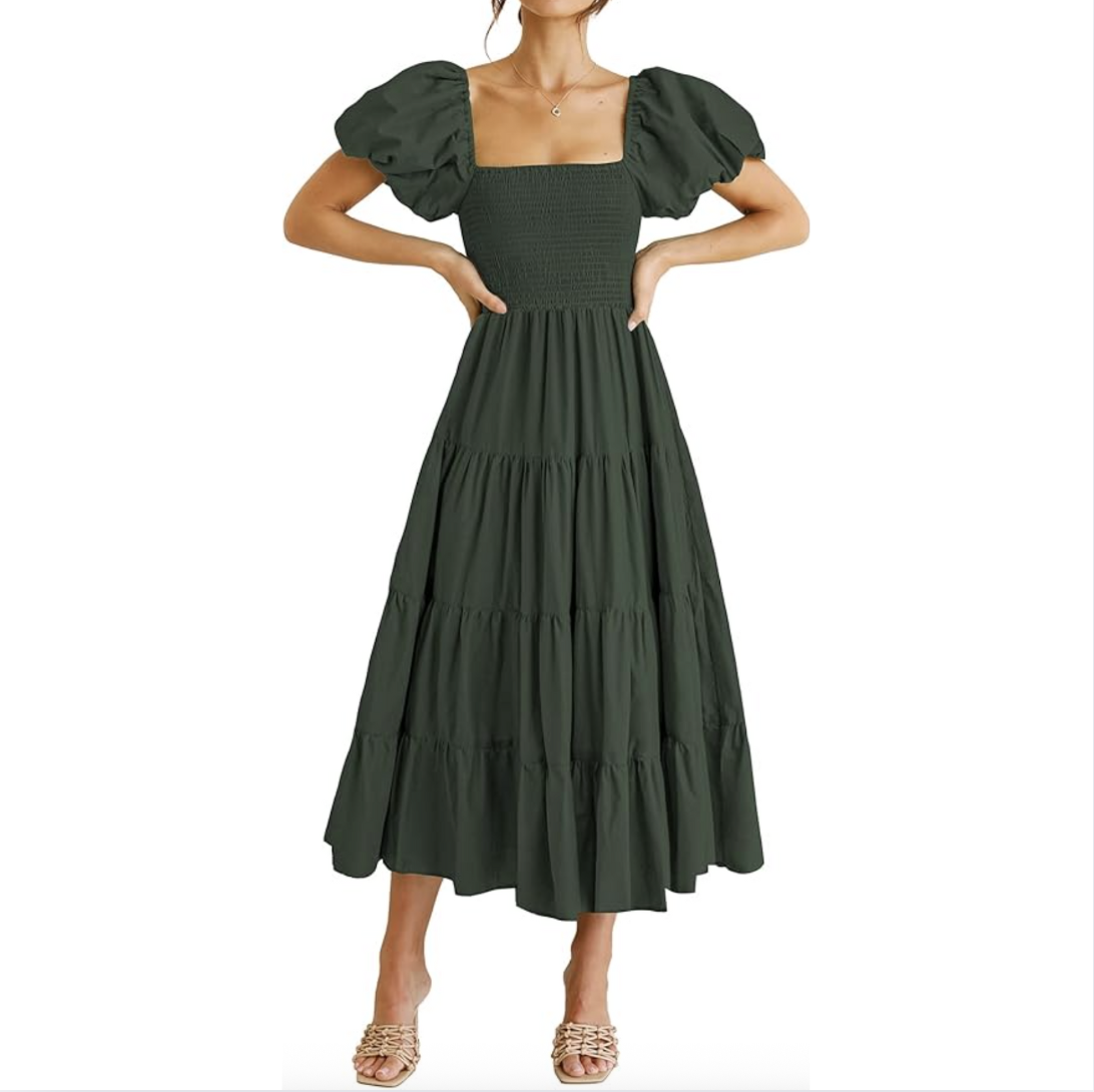 green emerald velvet dress Women's Vintage Western Maxi Dress Fall Casual Loose Long Sleeve V Neck  Country Flowy Dress Flower Long Dress,Black,S at Amazon Women's Clothing  store main image 1