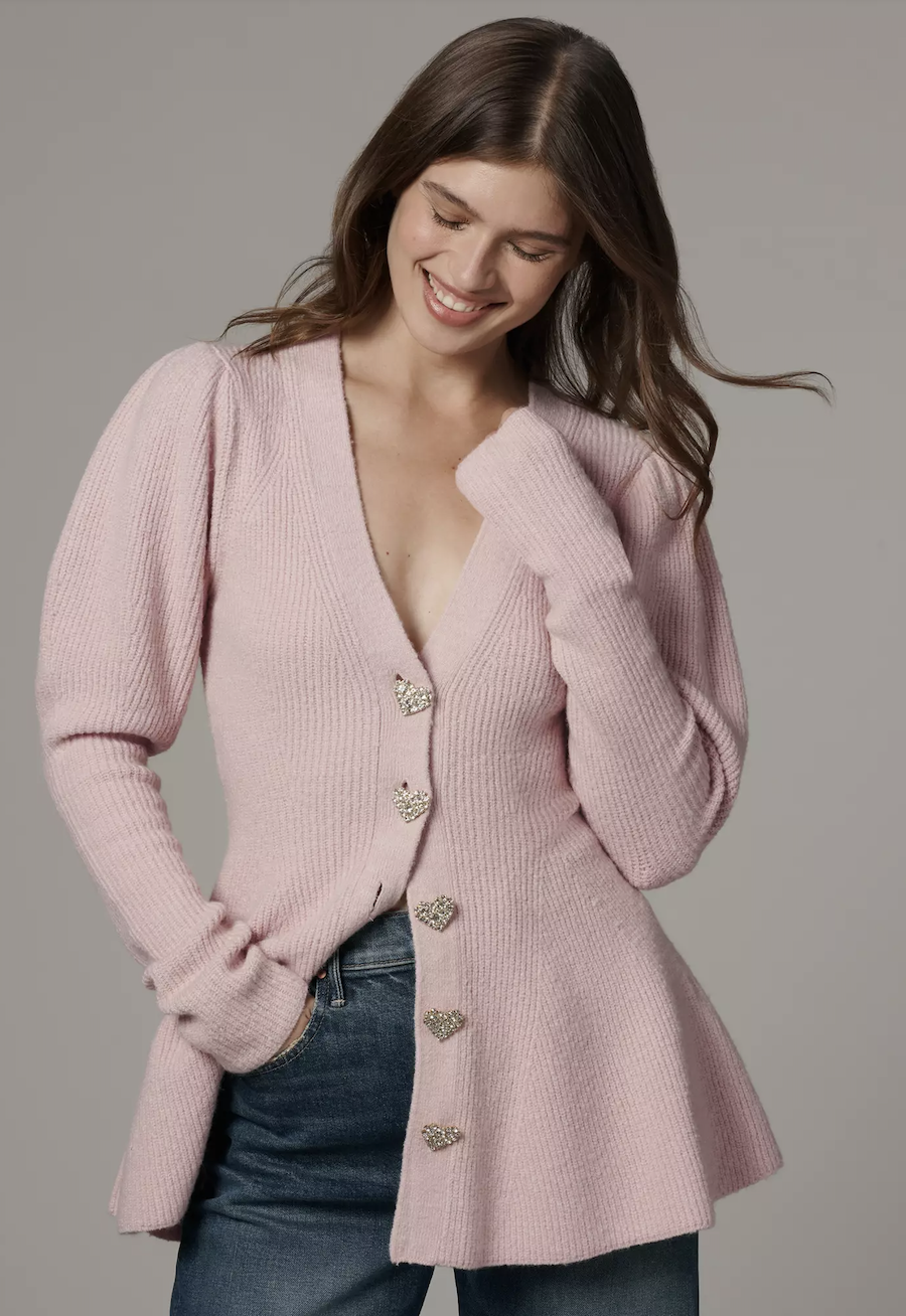 SOLY HUX Girls' Strawberry Embroidery Cardigan – Button-Down