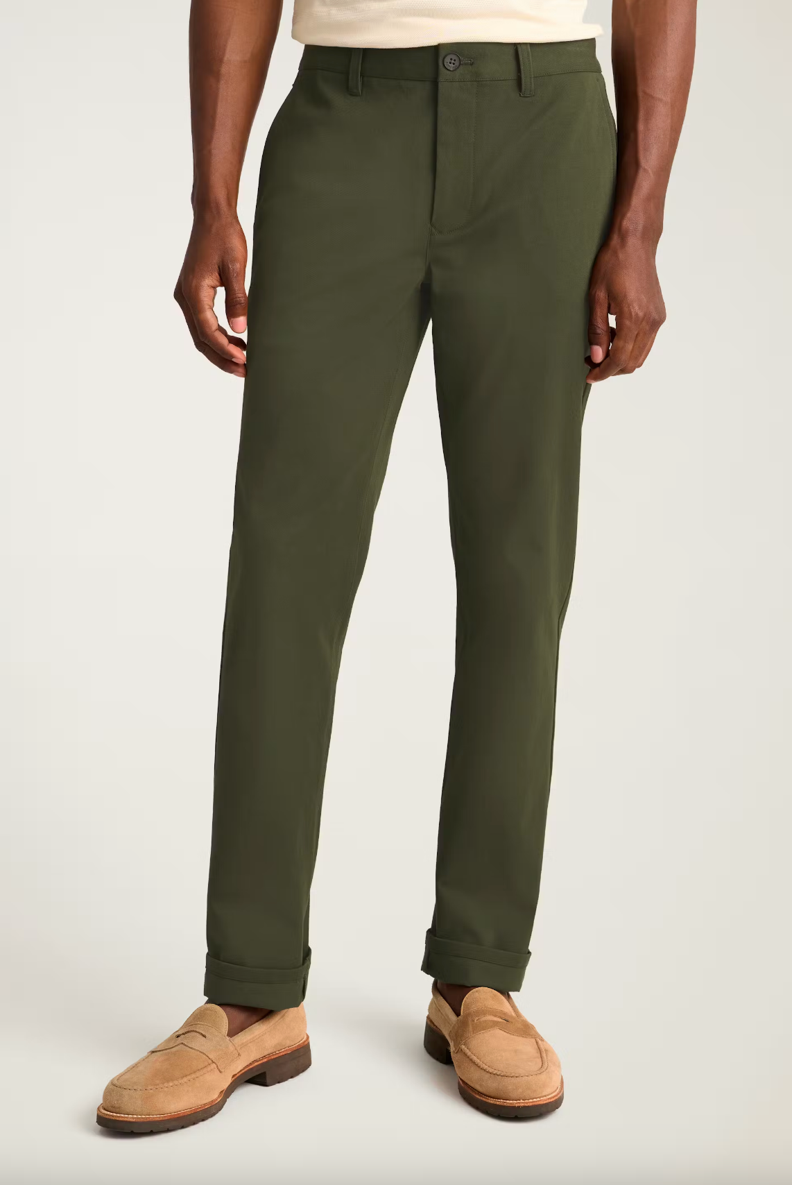 Pantalon Homme Bonobos 100% Coton - Imprimé Feuilles Vert, Coupe Droite 28x28 - Occasion Très Bon État